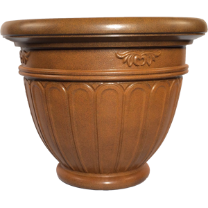 Кашпо пластм.  "Istria" эффект "камня" 40л d верха 450мм h400мм Терракот 601-6Е (Tek.A.Tek)*1