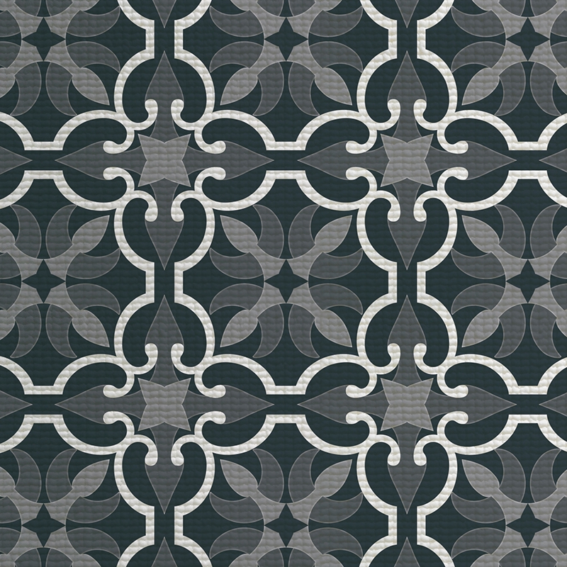 Коврик для ванной ПВХ шир. 65см х12м "V-line" Фотопечать "Дамаск" *12