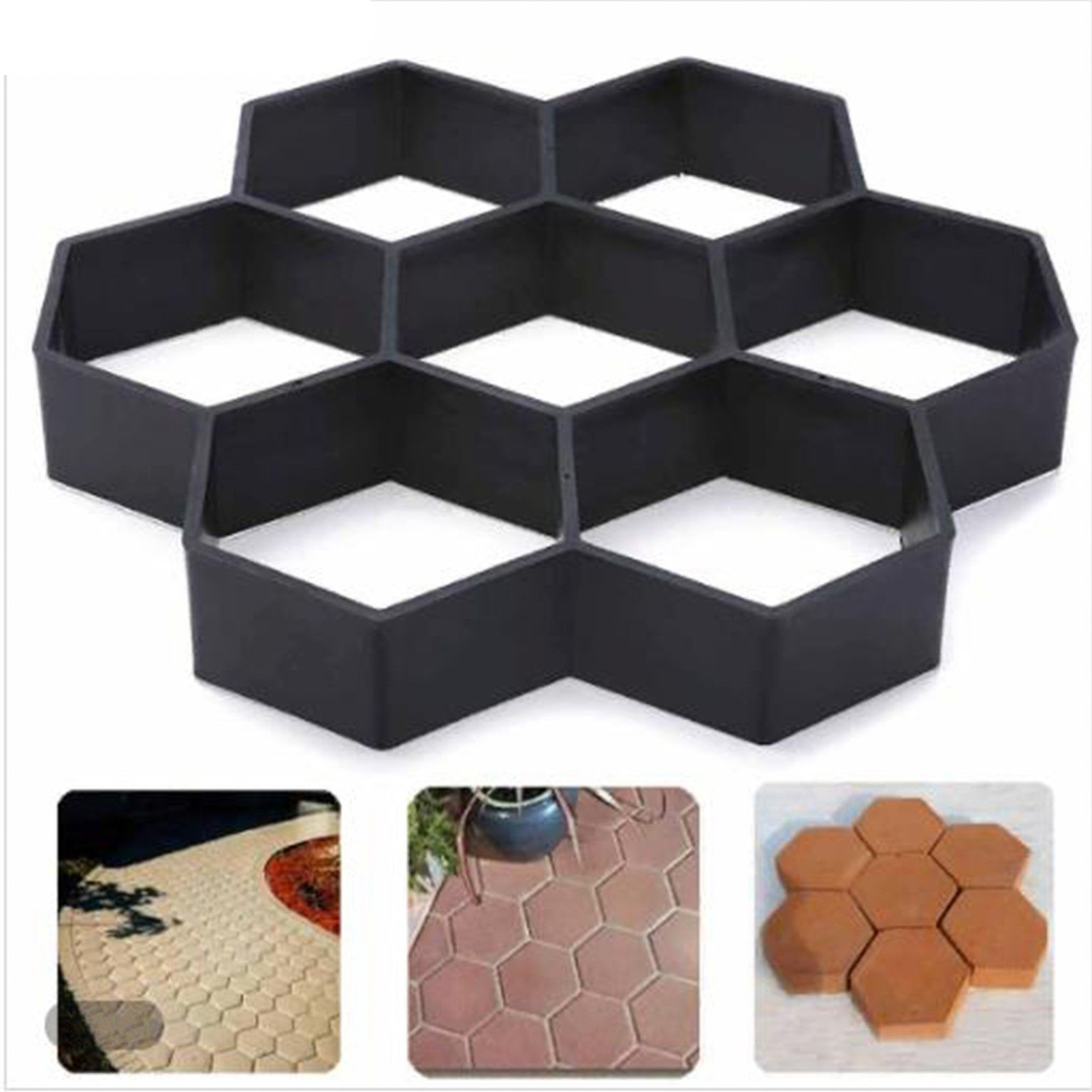 яяяФорма для изготовления дорожек "Чёрная" 29 х 28 х 4 см    4265028