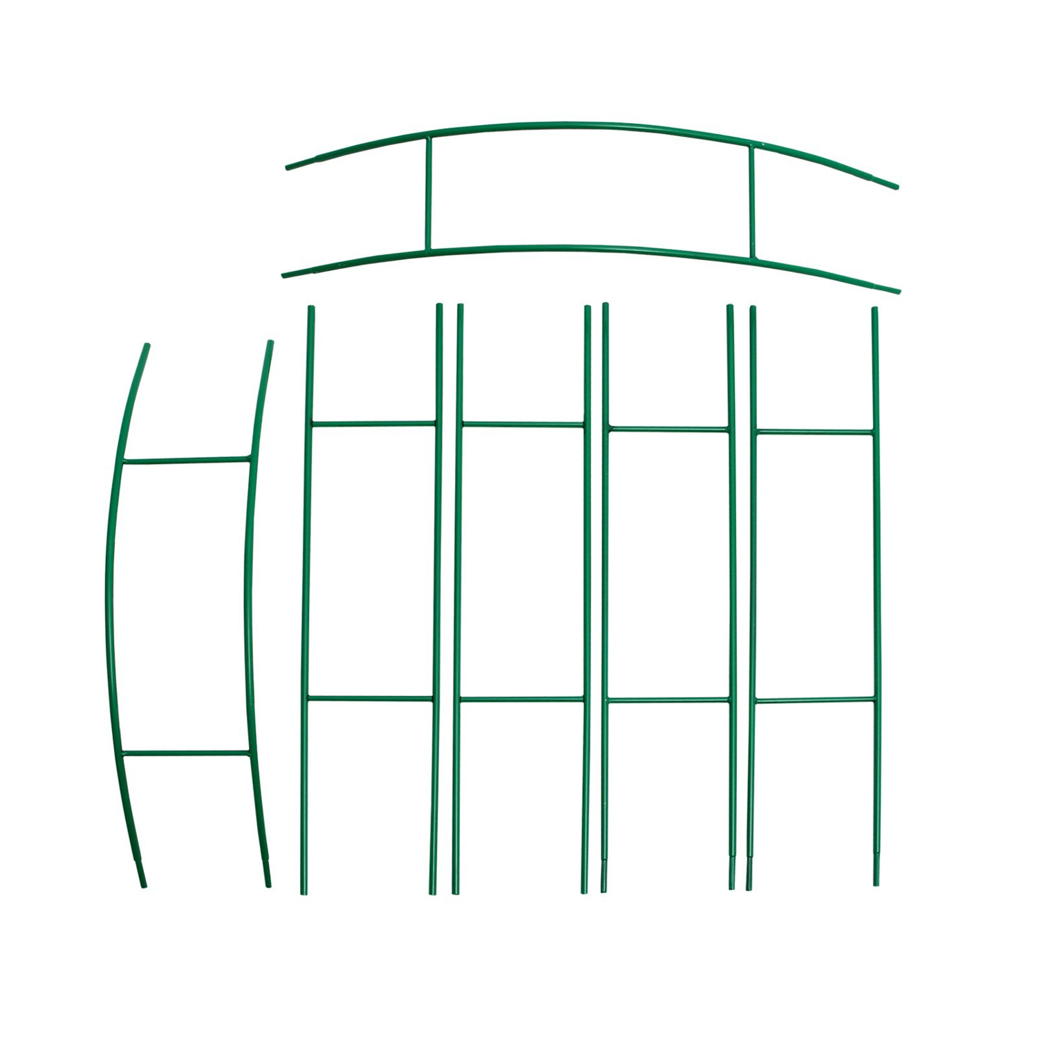 Арка садовая 240 х 125 х 20 см, разборная, металл, зелёная 10243539