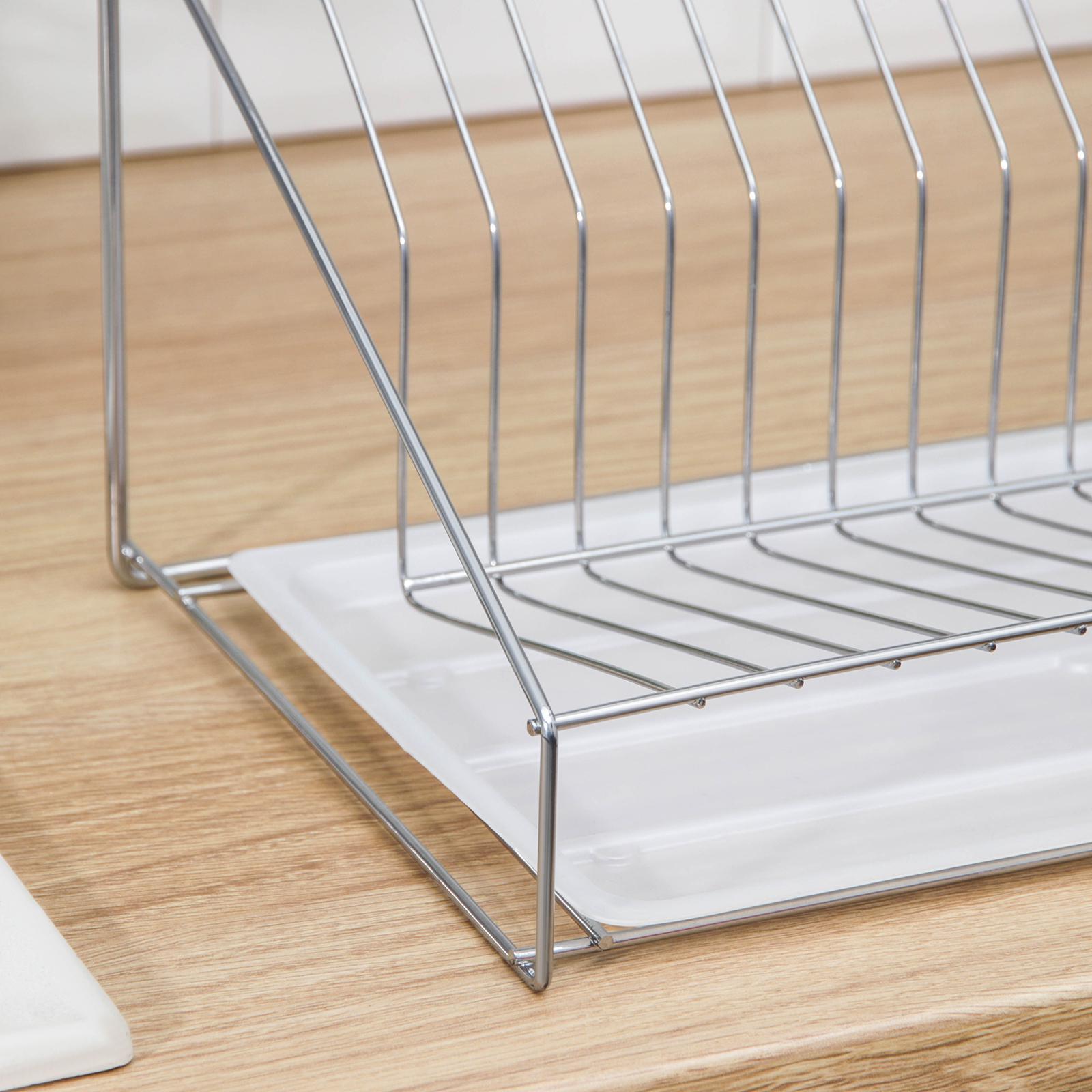 Сушилка для посуды настольная металл. 2-х ярусн. 380х240х380мм хромир., с Поддоном. арт.6827772 *1/6