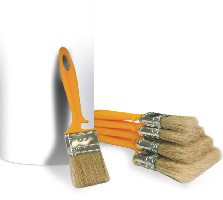 Кисть "Эмали" 50*12 желт.пласт.ручка (Акор) *10/140