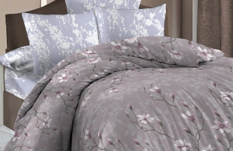 Постельное белье 1,5сп бязь Василиса 70083/1 Нежная магнолия нав70*70,пр150*214 *1/6