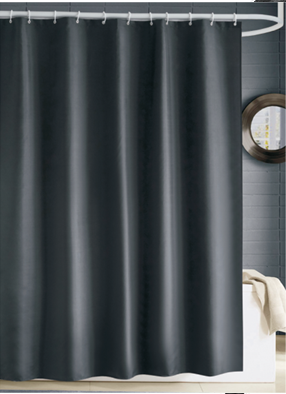 Штора  для ванной "Potato" п/эстер, черная P8873 *1/10
