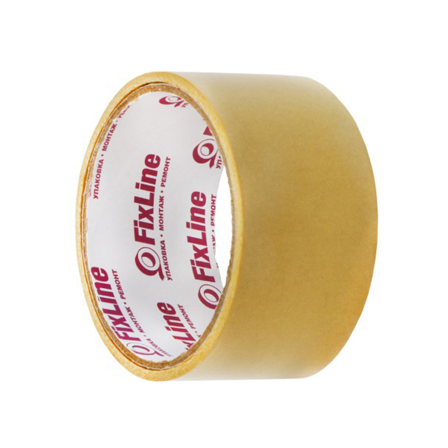 Лента клейкая двусторонняя на полипропилен. основе 48мм х 5м "FixLine" *1/36
