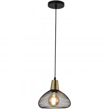 Светильник подвесной 03204-3.9-01 BK+COPPER 1х60Вт   S=6м2  *1/10