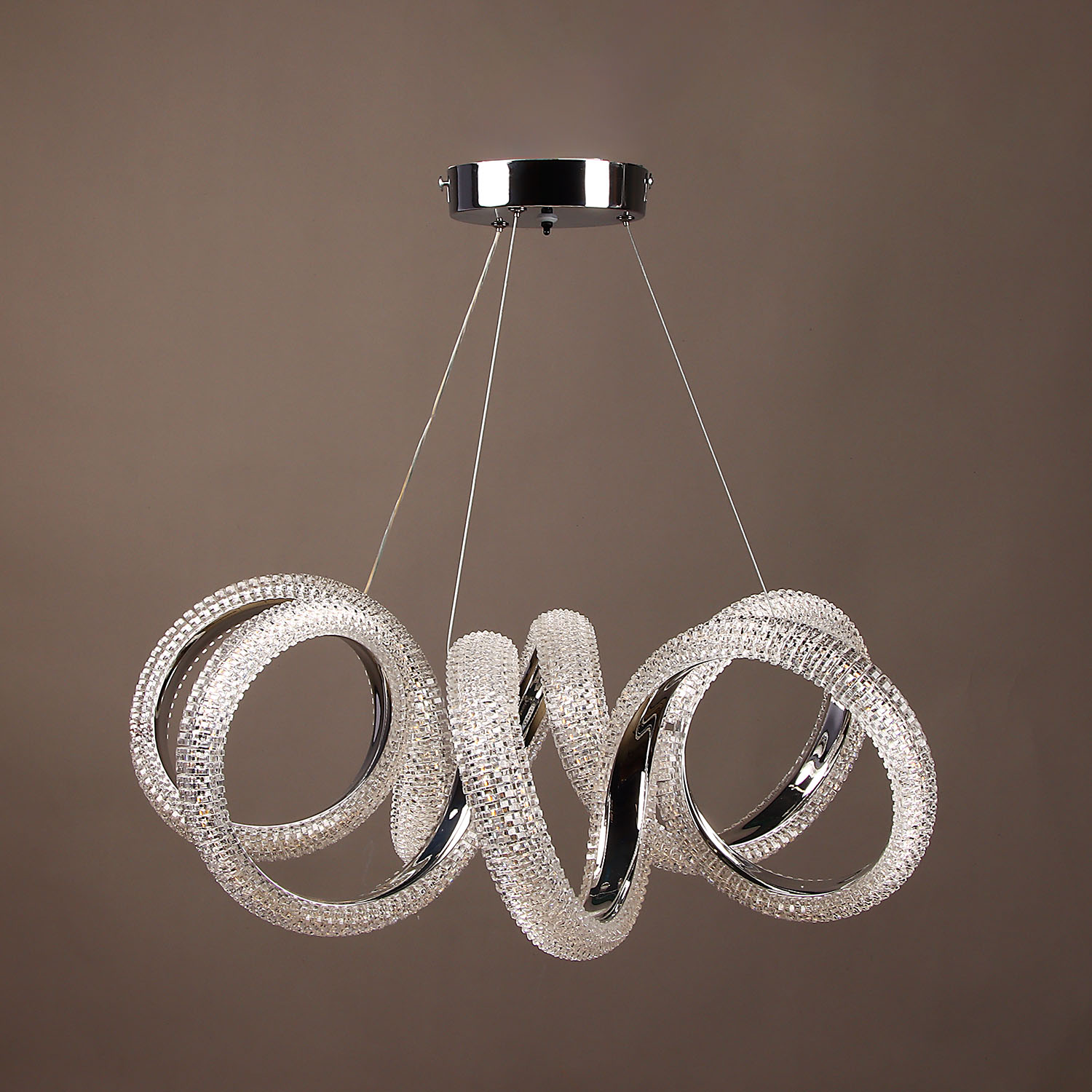 Светильник подвесной светодиодный 9232/140W Chrome  530 мм 3 реж., пульт S=20м2 VERNER LIGHTING *1