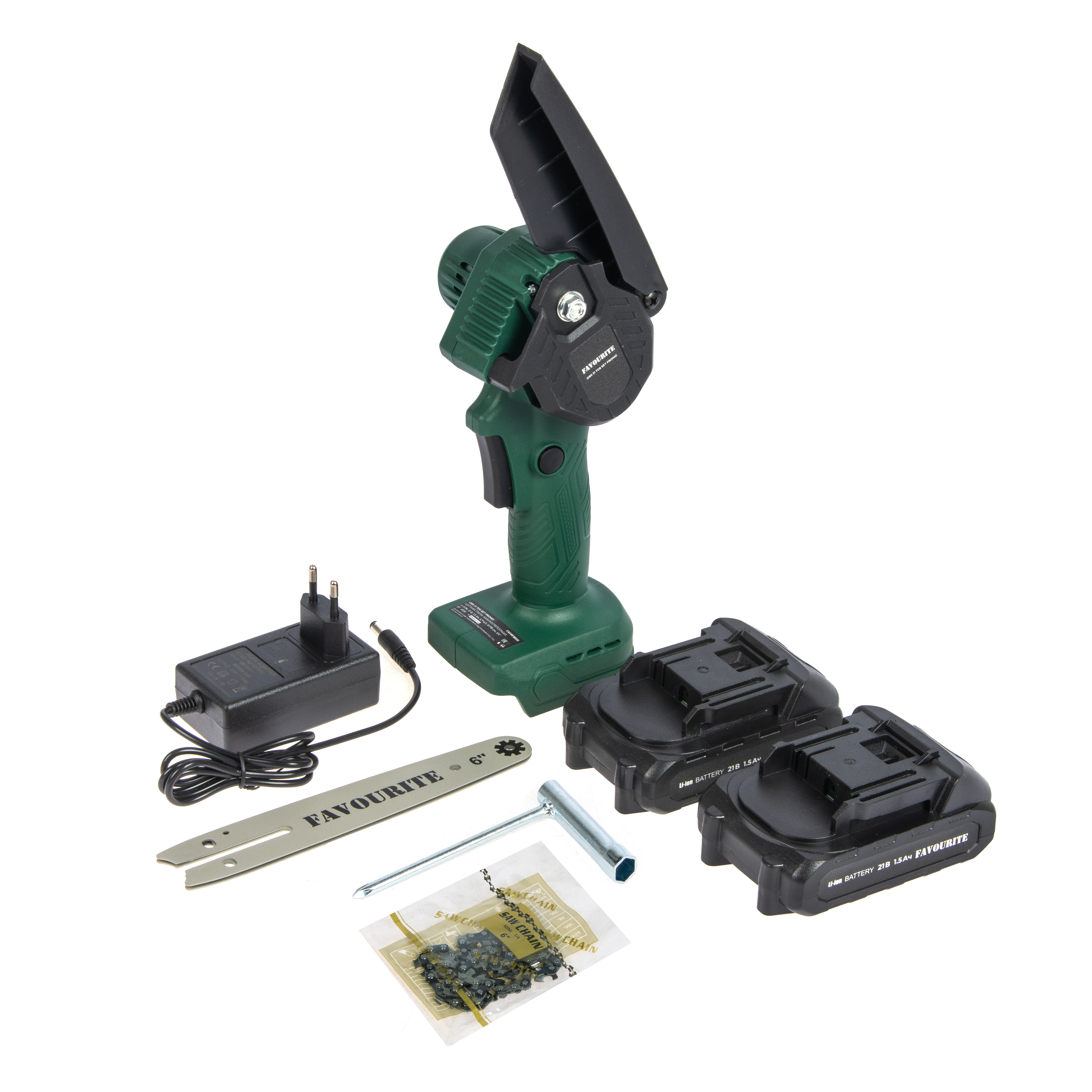 Пила цепная аккумуляторная 21В 1,5Ач Li-Ion шина15см цепь37зв OBS 21 TG6 SET PROMO FAVOURITE *1/8