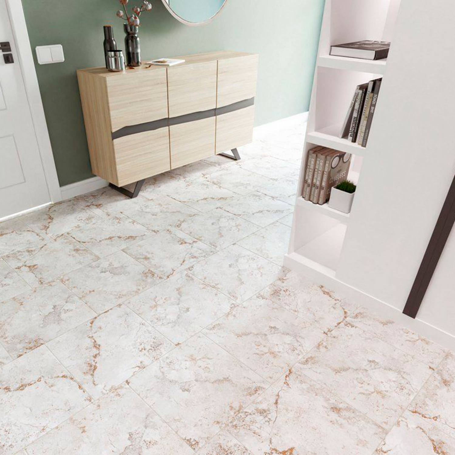 Керамогранит 1.7 м² Global Tile Sintra GT135VGNG, 412x412x8 мм, бежевый