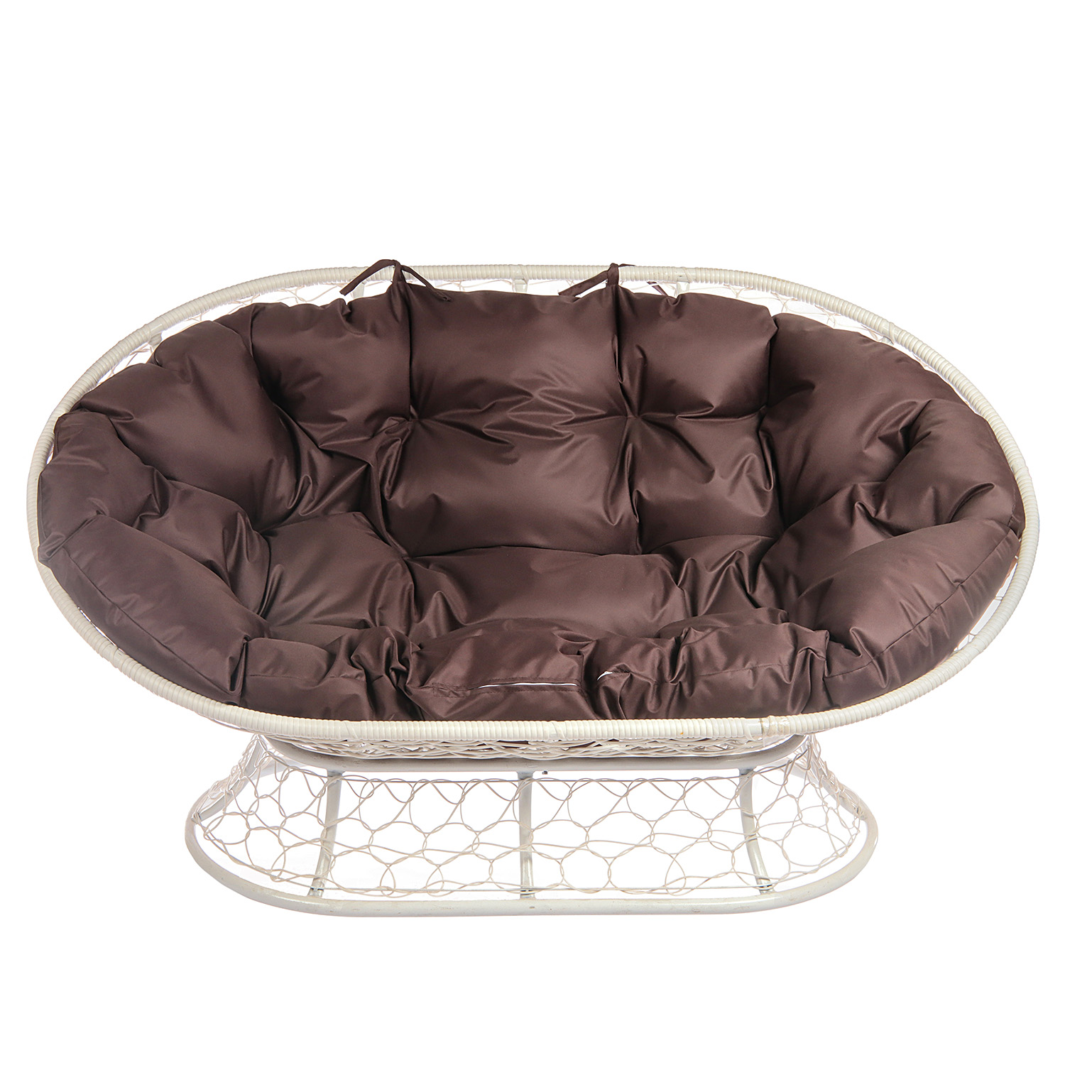 Диван садовый "Мамасан" цвет белый, подушка микс, 75*164*104 см, до 180 кг М-групп *1