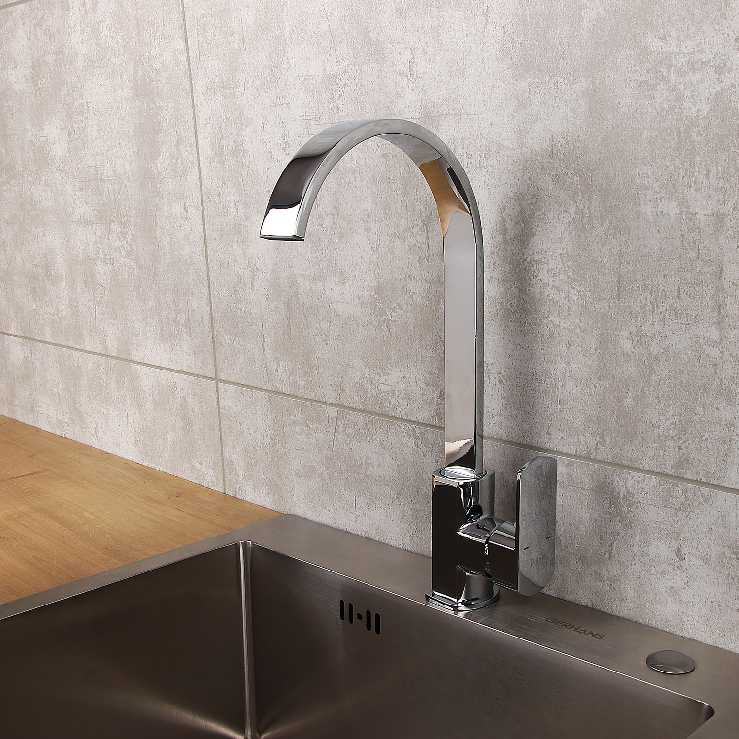 Смеситель для кухни Potato P4019N высокий излив *1/10