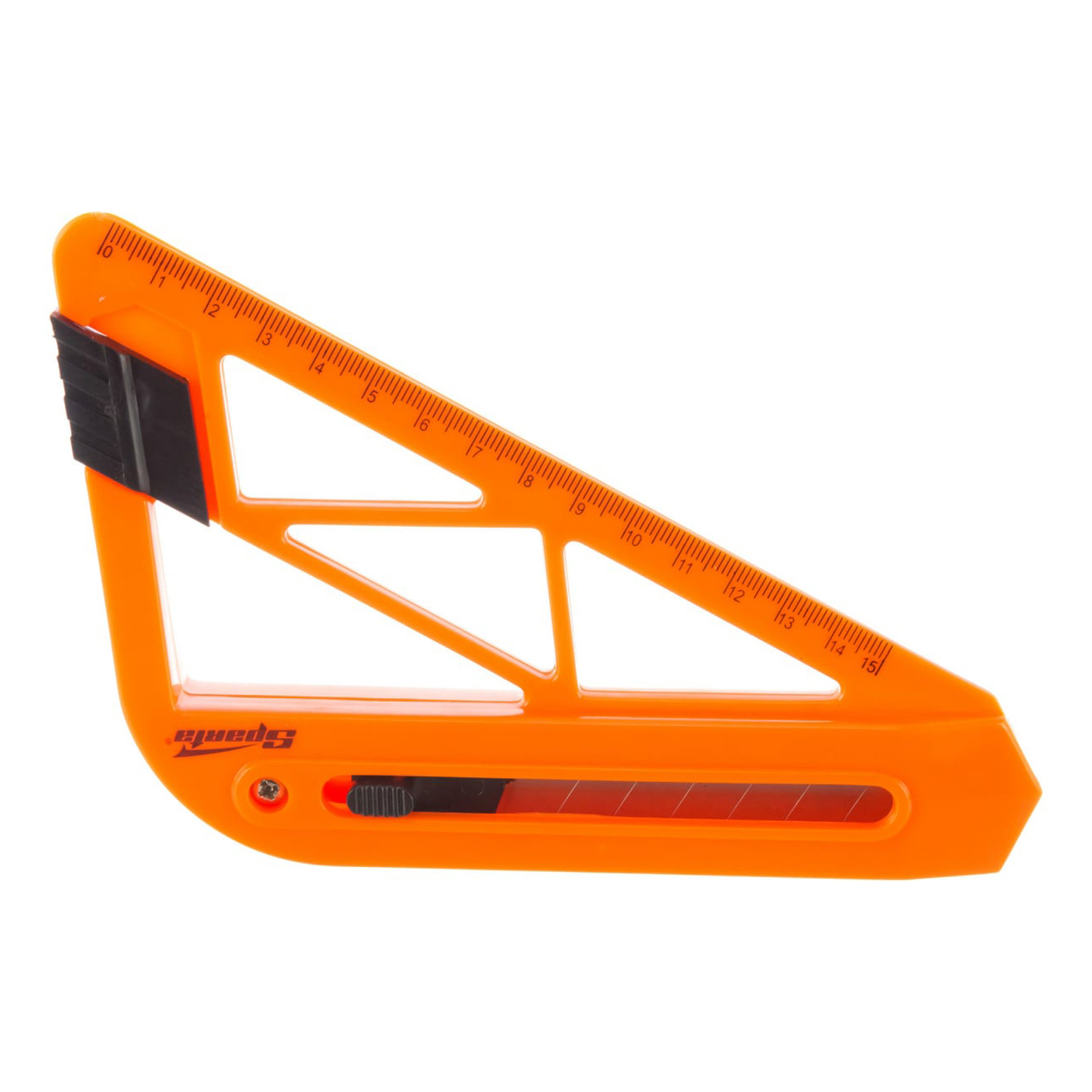 Нож строительный для обоев корпус пластик выдвижное лезвие 18мм линейка (789195) Sparta *1/20/720