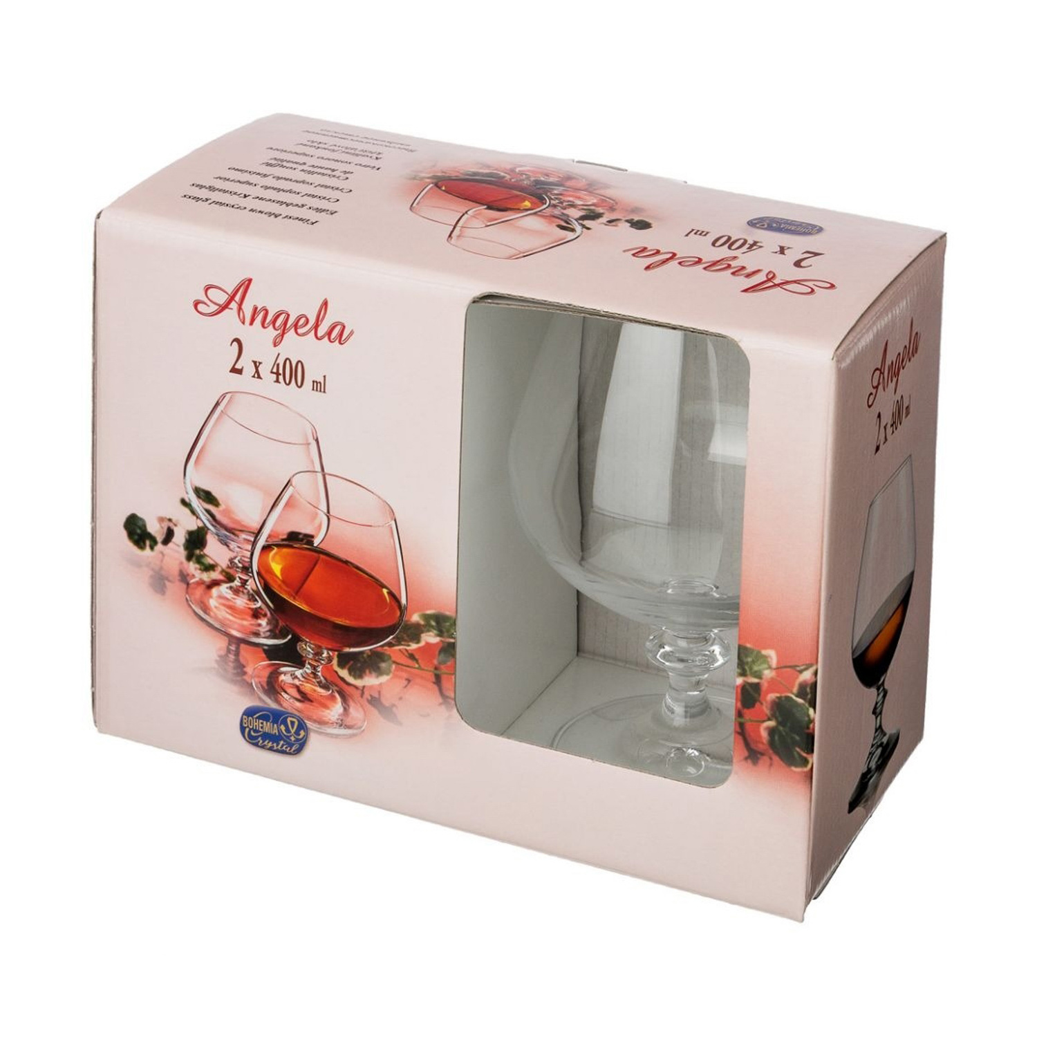 Набор бокалов для бренди 400 мл Crystalex Bohemia Анжела, 2 шт., стекло