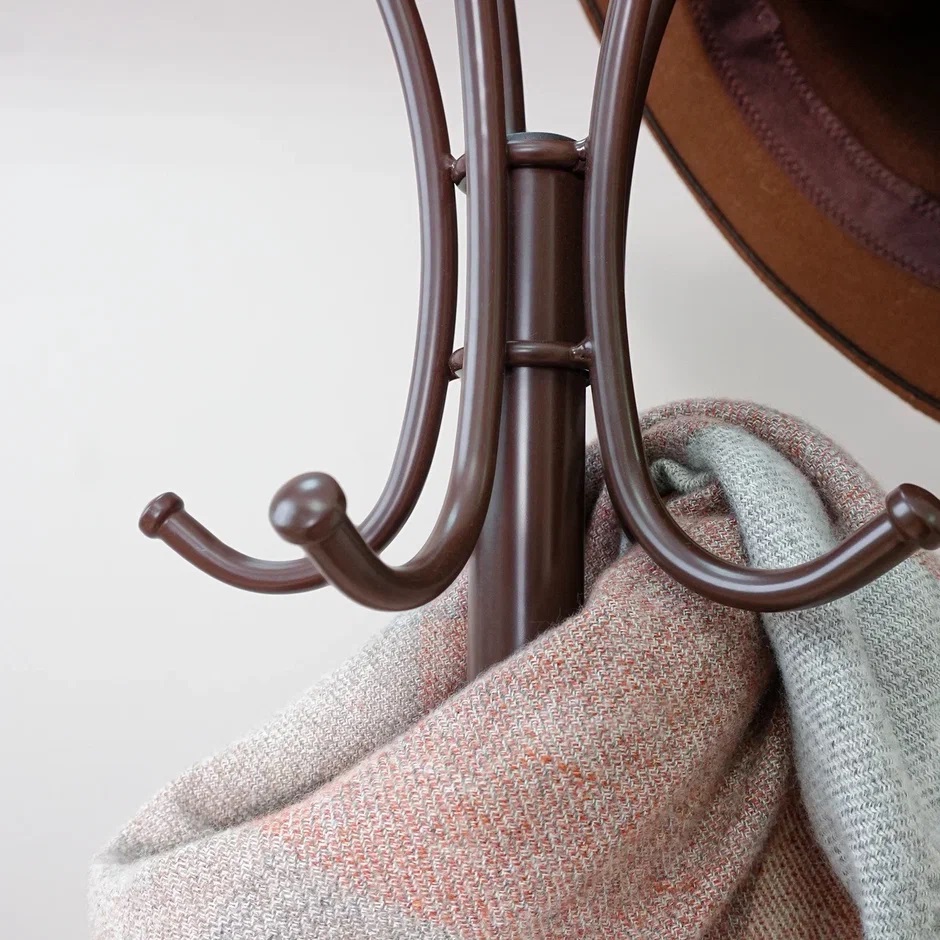 Вешалка напольная "Стойка" "Корона" 5крючков, выс.1,82м Коричневый ВНП 366  КОР ("ЗМИ") *1