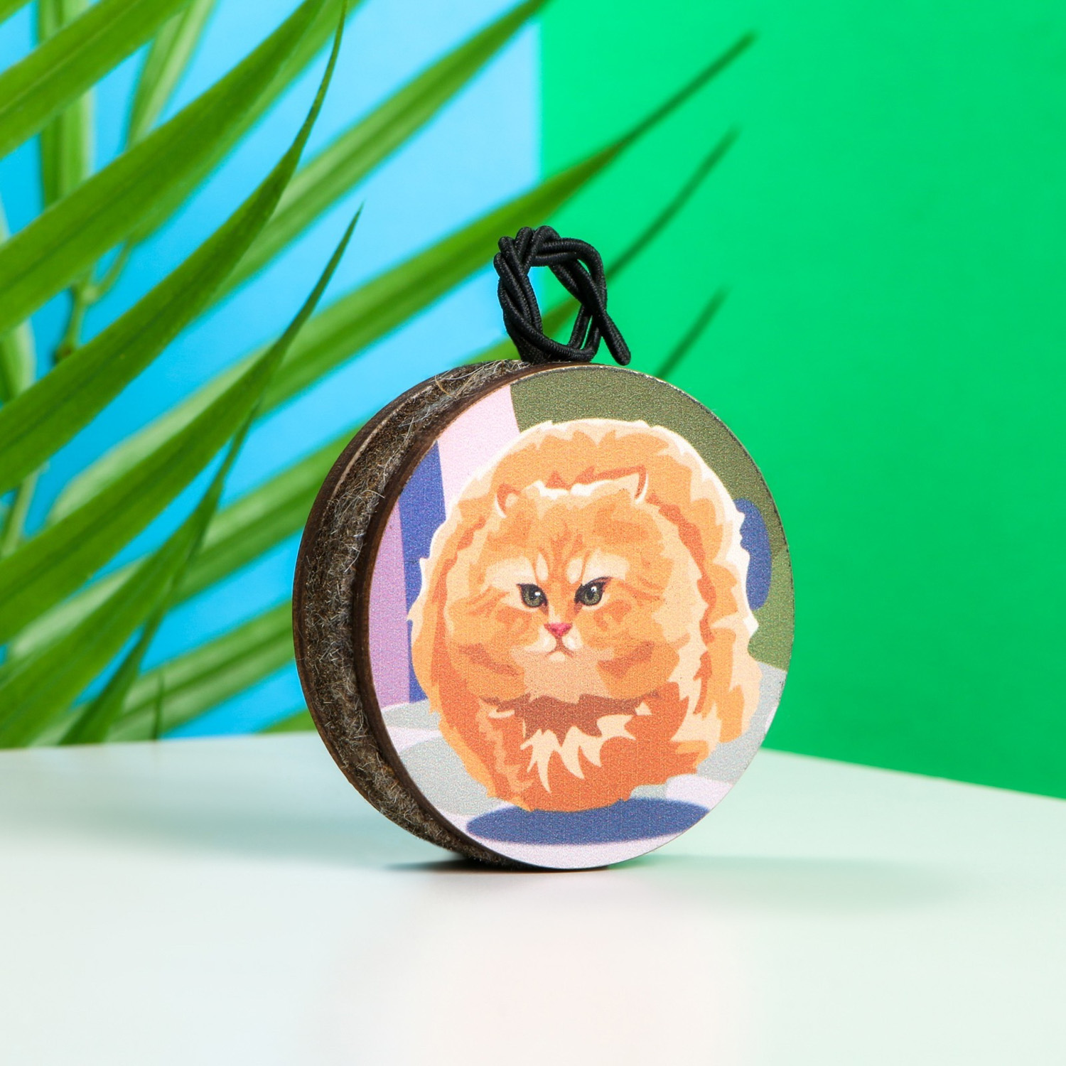 Подвеска автомобильная Grand Caratt Летающий кот, дерево, войлок 9570898