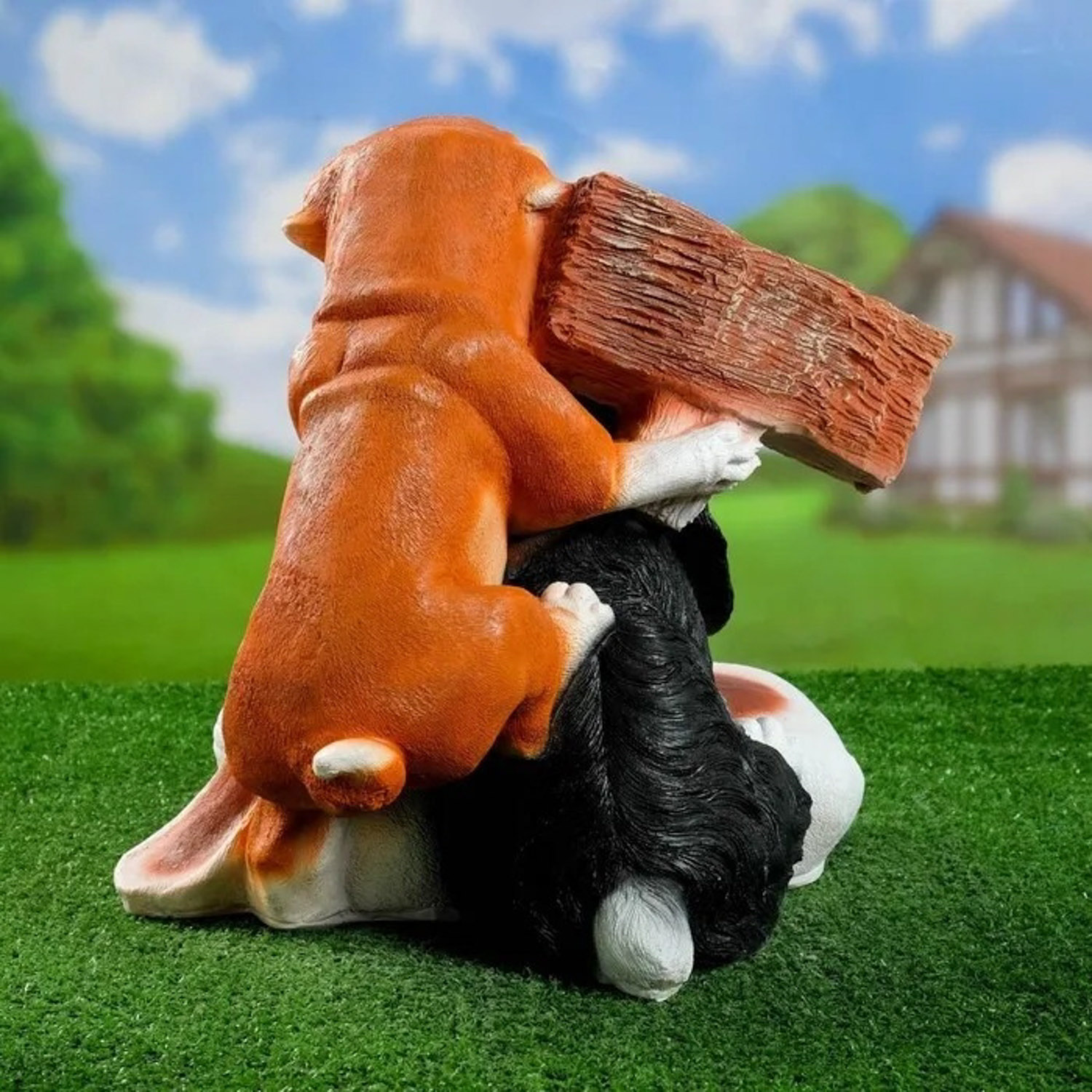 Садовая фигура "Щенки "Давай дружить!" 40х42х30см   2029689