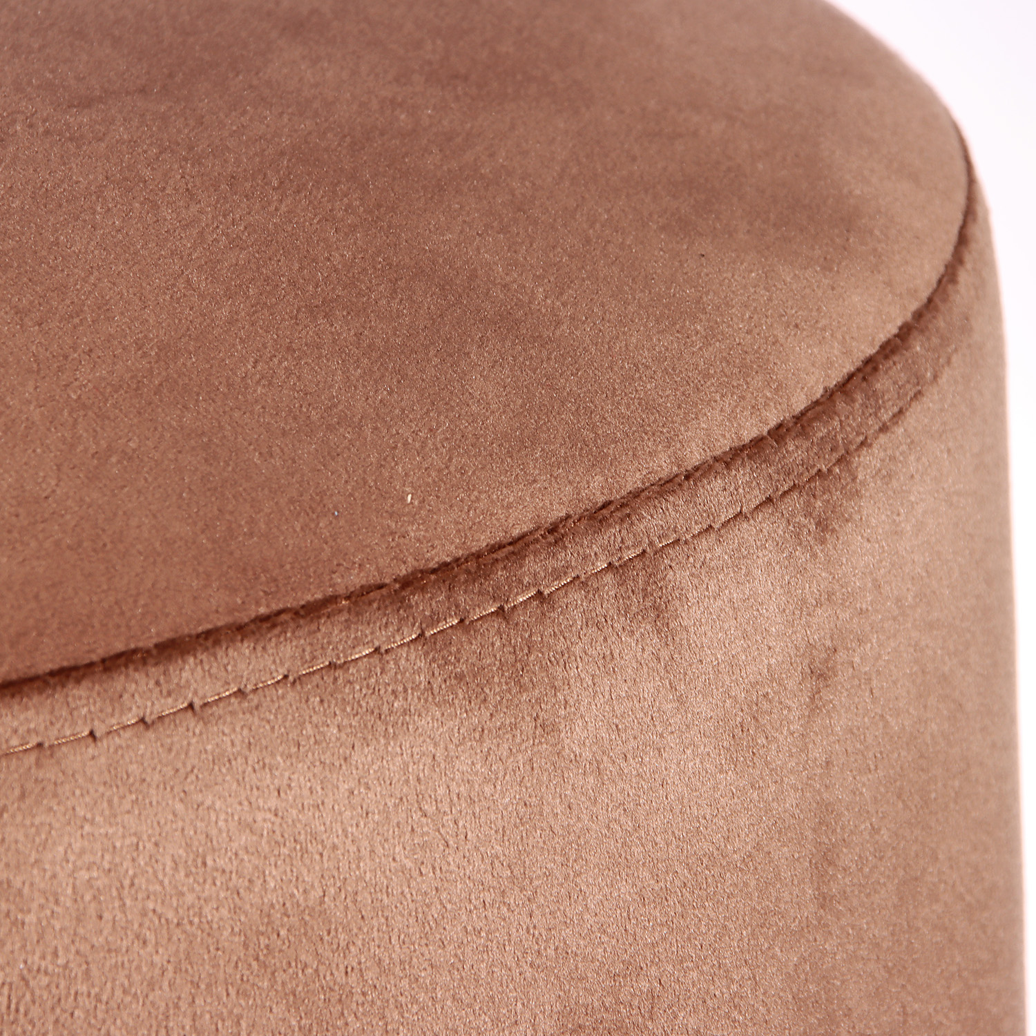 Пуф FORPOST, 40х42х40 см, круглый, микровелюр конфетти корица, коричневый