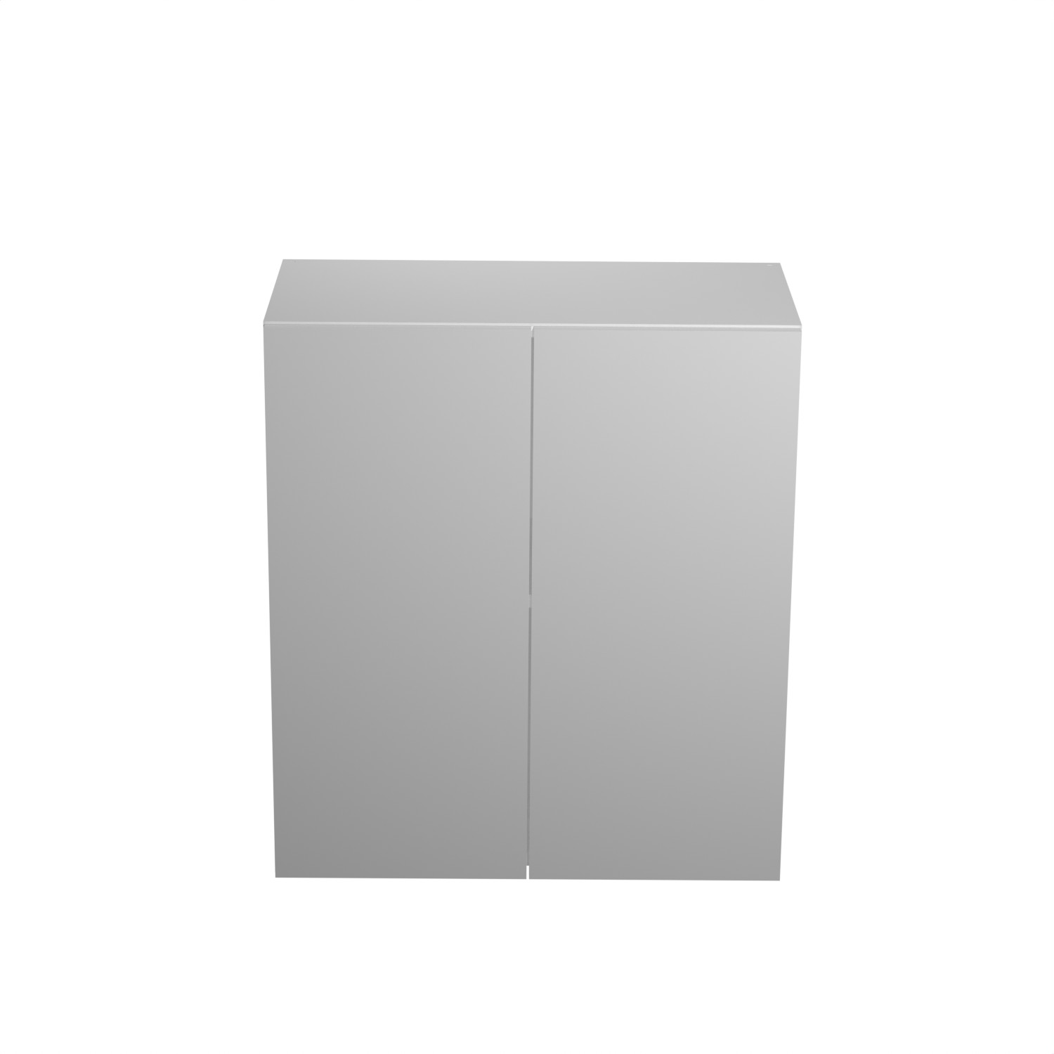 Шкаф навесной 600х676х290 мм BROZEX-WOOD Серый лед, с двумя дверцами, серый / графит