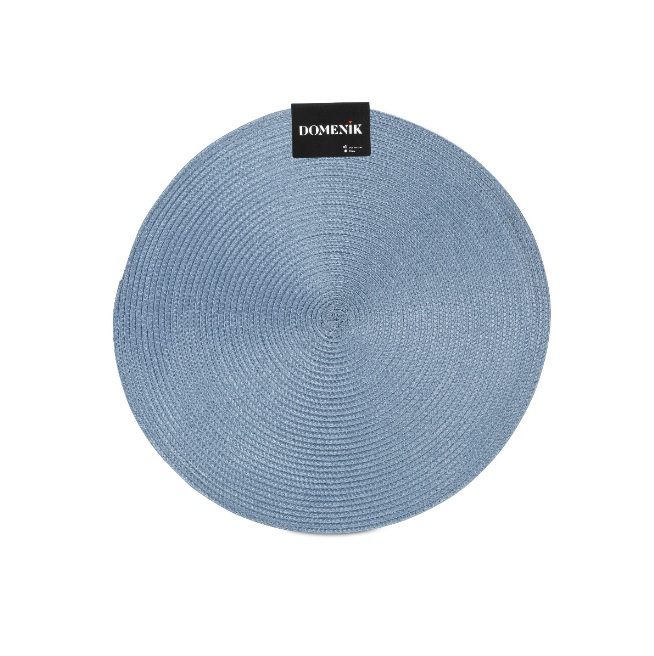 Салфетка сервировочная "мат" полипроп. круглая d38см "Blue" голуб. арт.DM9892 "Domenik" *4/24