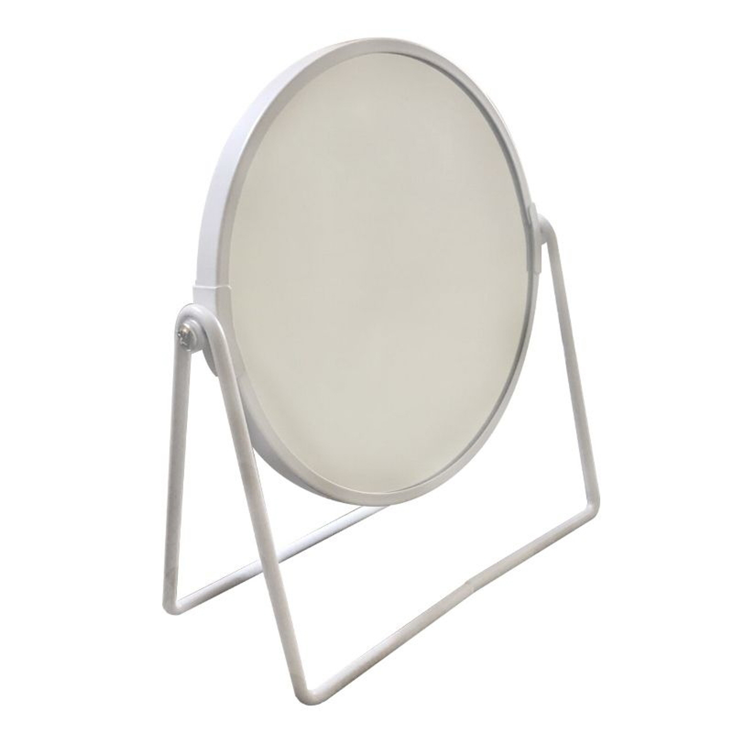 Зеркало настольное Delphinium "BIE-0598G" d=17 см, белый *1/12