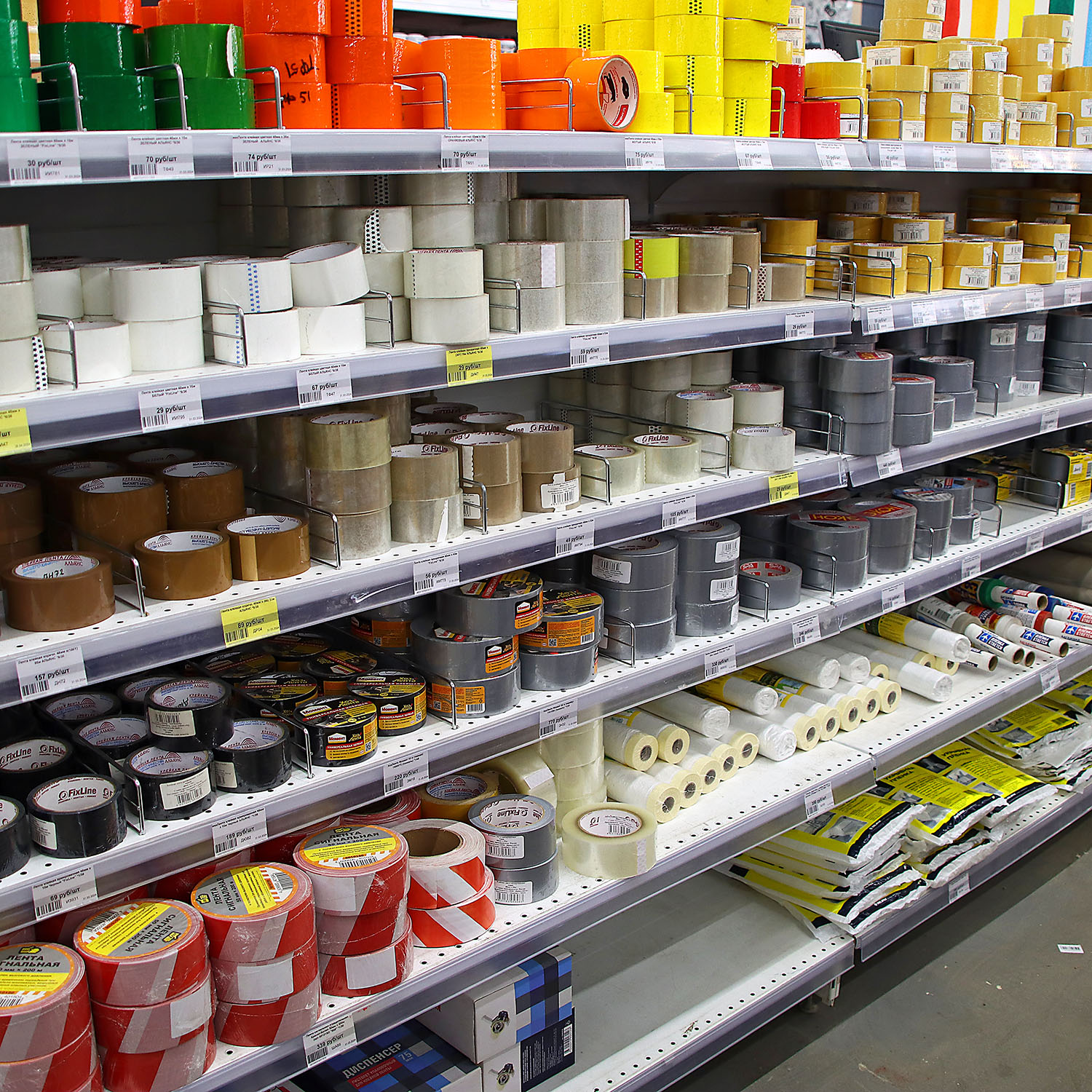 Лента клейкая 48 мм х 175 м FixLine, прозрачная