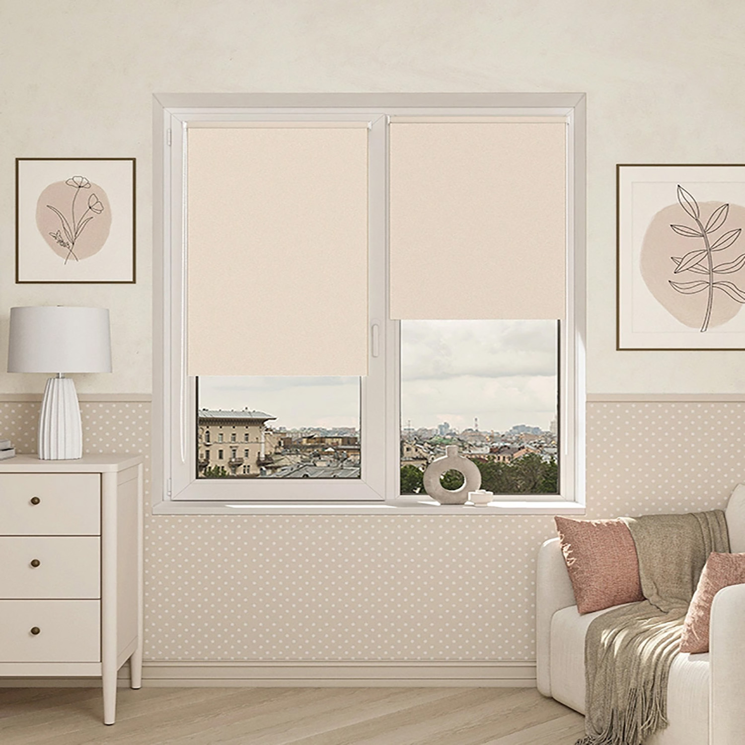 Штора рулонная светонепроницаемая Болид крем 47*175 Легранд *1/6