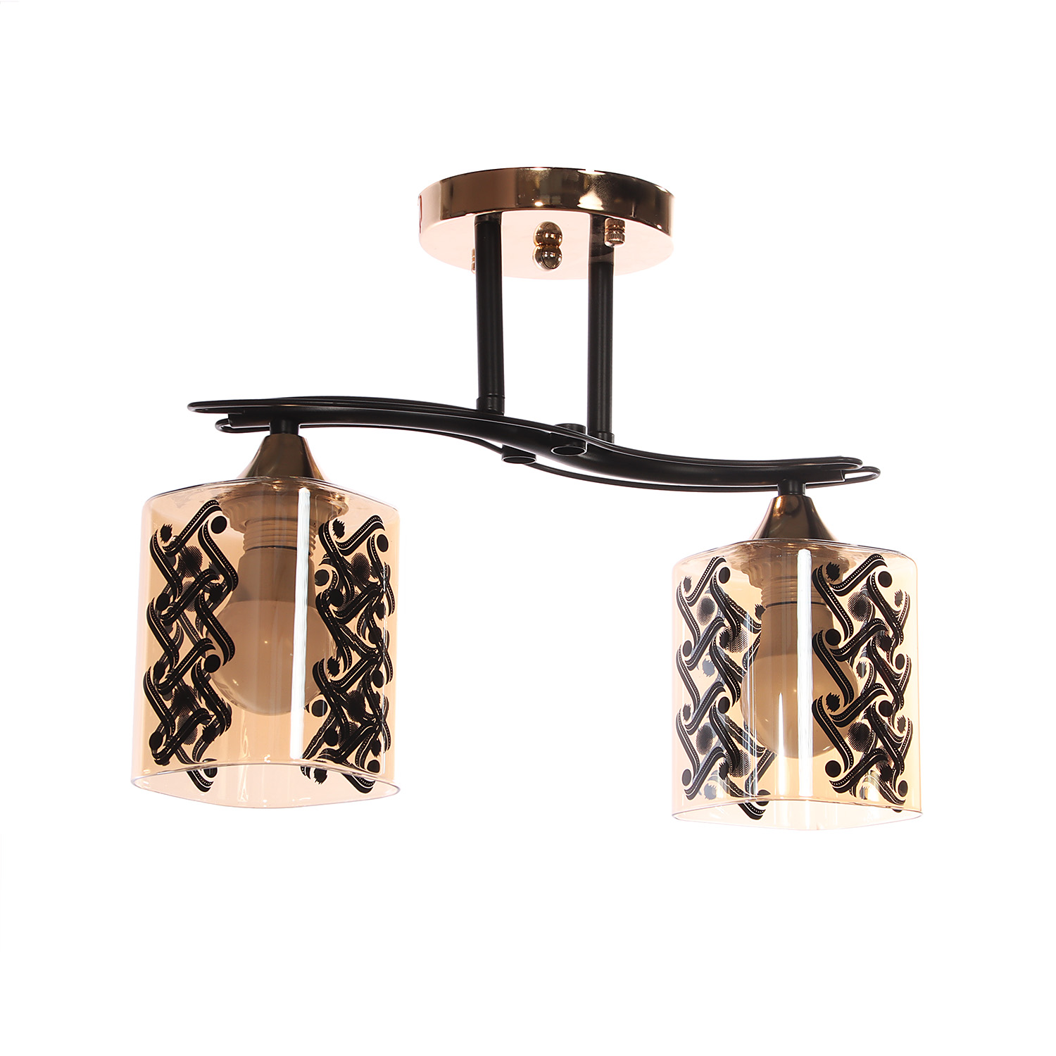 Люстра Verner Lighting A3944/2, 40 Вт, Е27, 2 лампы, черный/золото