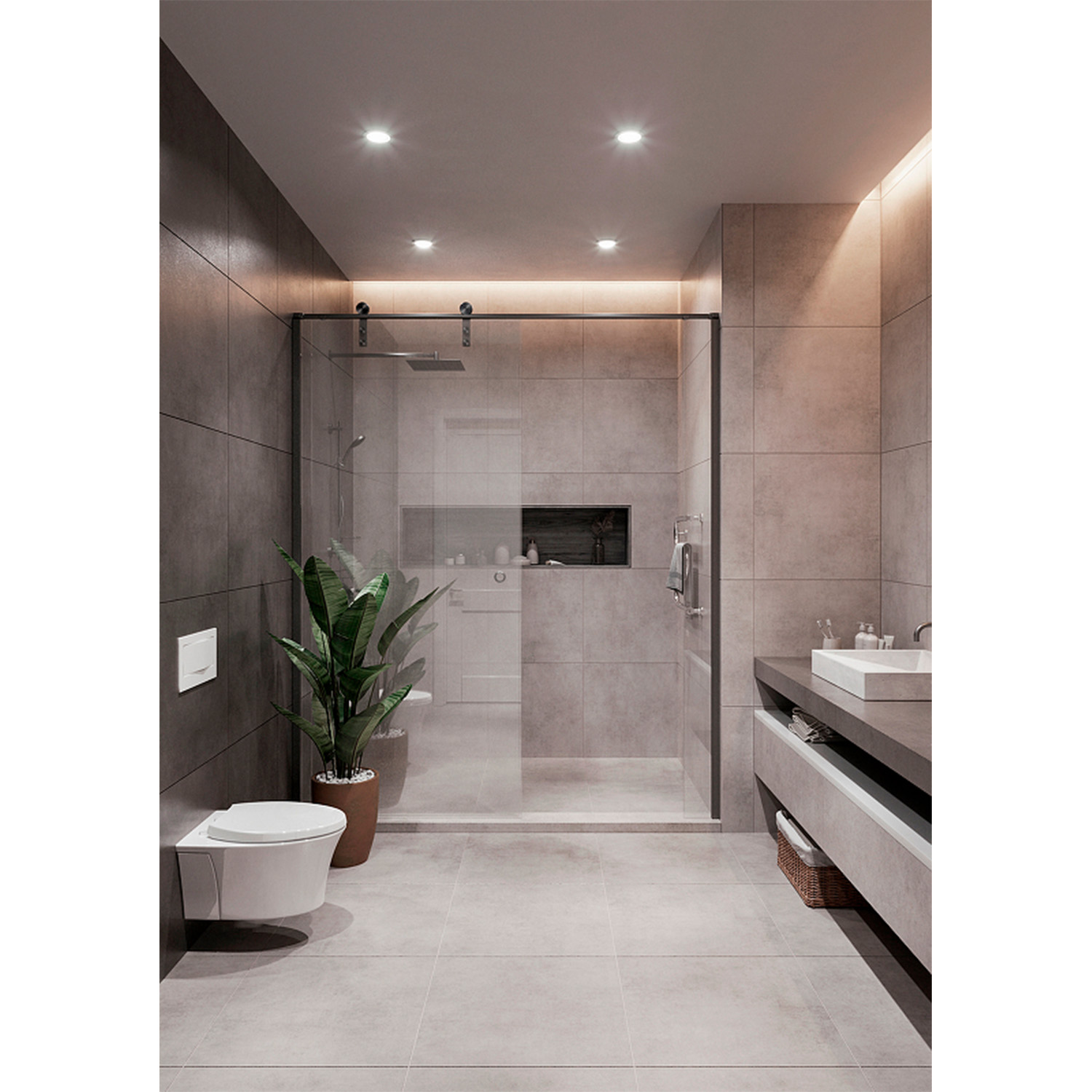 Керамогранит 1.44 м² Global Tile Stardust GT120600509MCR, 1200x600x9.5 мм, глазурованный, темно-серый