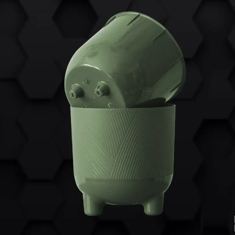 Кашпо пластм. "Фита" 1.45л d верха 130мм h140мм со вставкой Нефрит ФИ13-32 *1/15