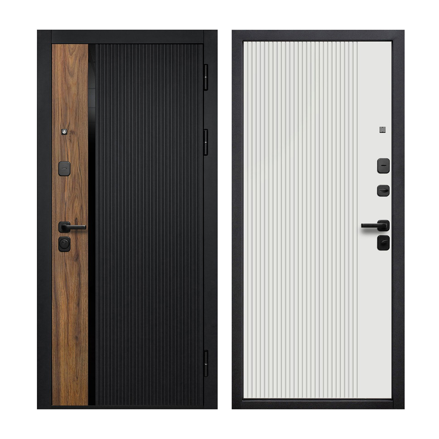 Дверь металлическая 10 см Кантри эмалит белый 860х2050 ПРАВАЯ ФЕРРОНИ *1