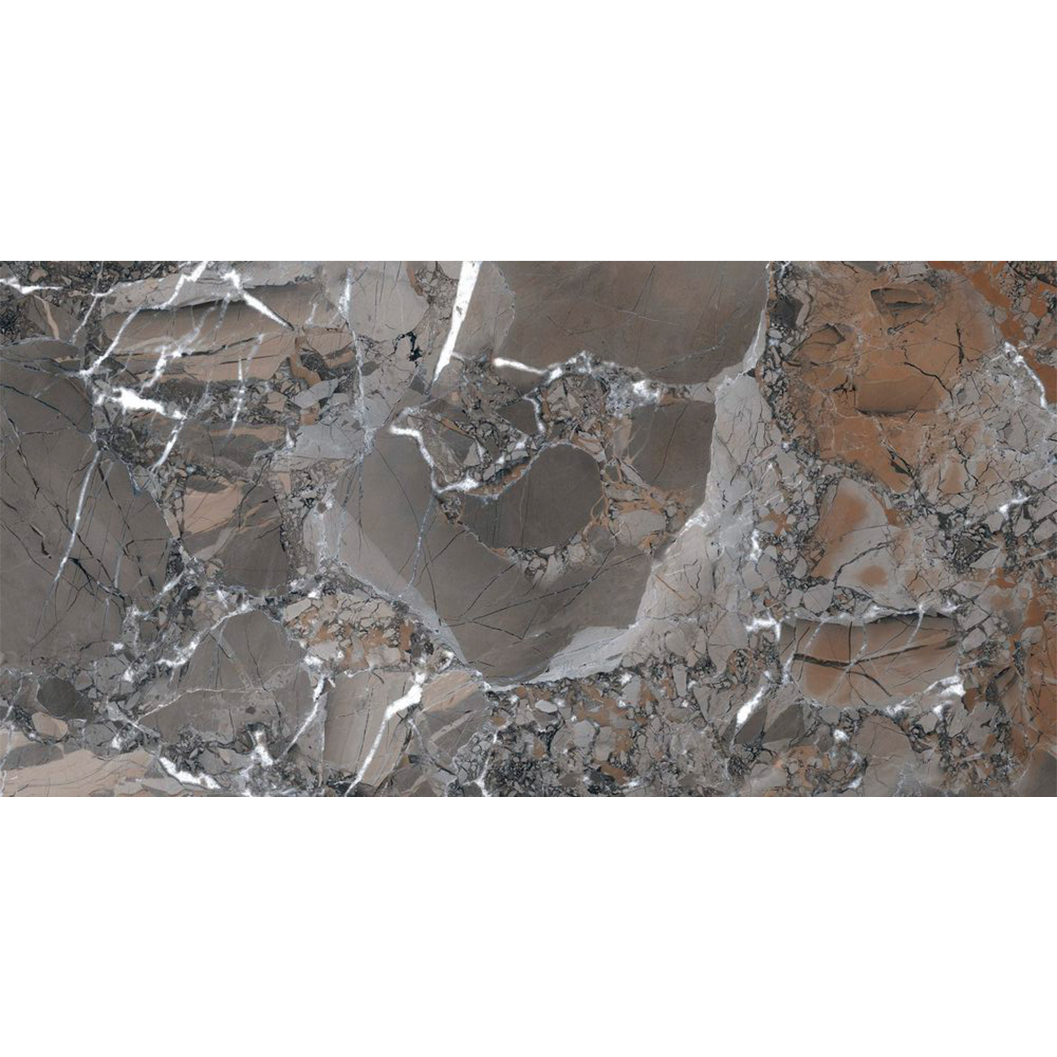 Керамогранит 1.44 м² Global Tile Opera GT120606813MCR, 1200х600х8.5 мм, серо-бежевый