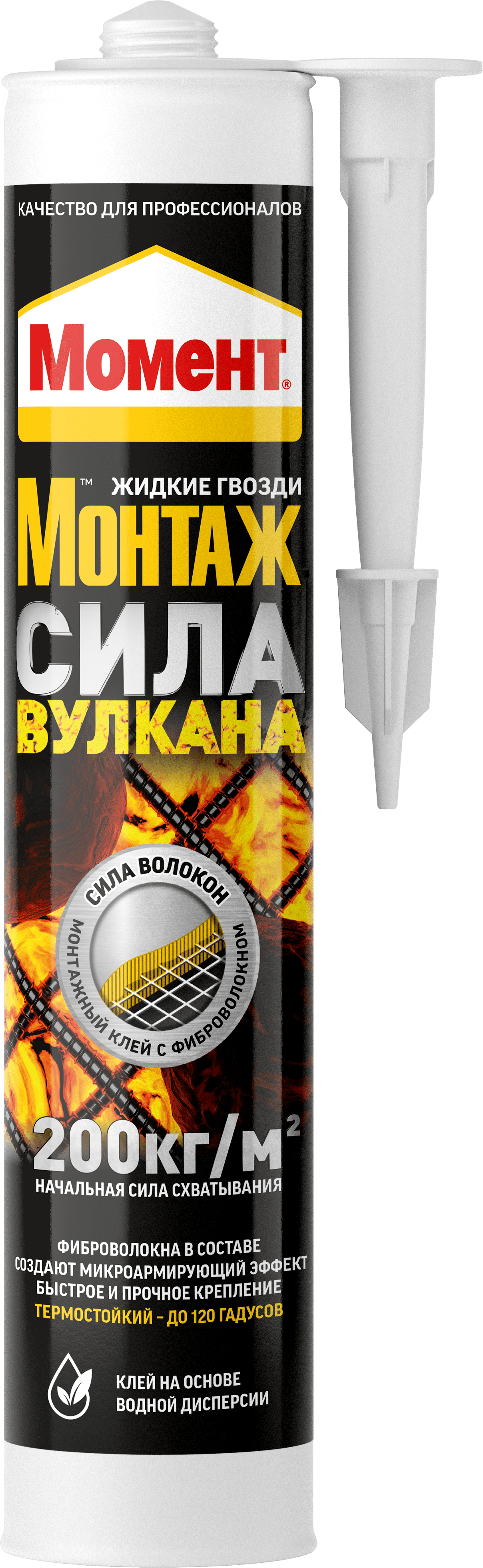 Жидкие гвозди 400 г Момент Монтаж Сила Вулкана, термостойкий