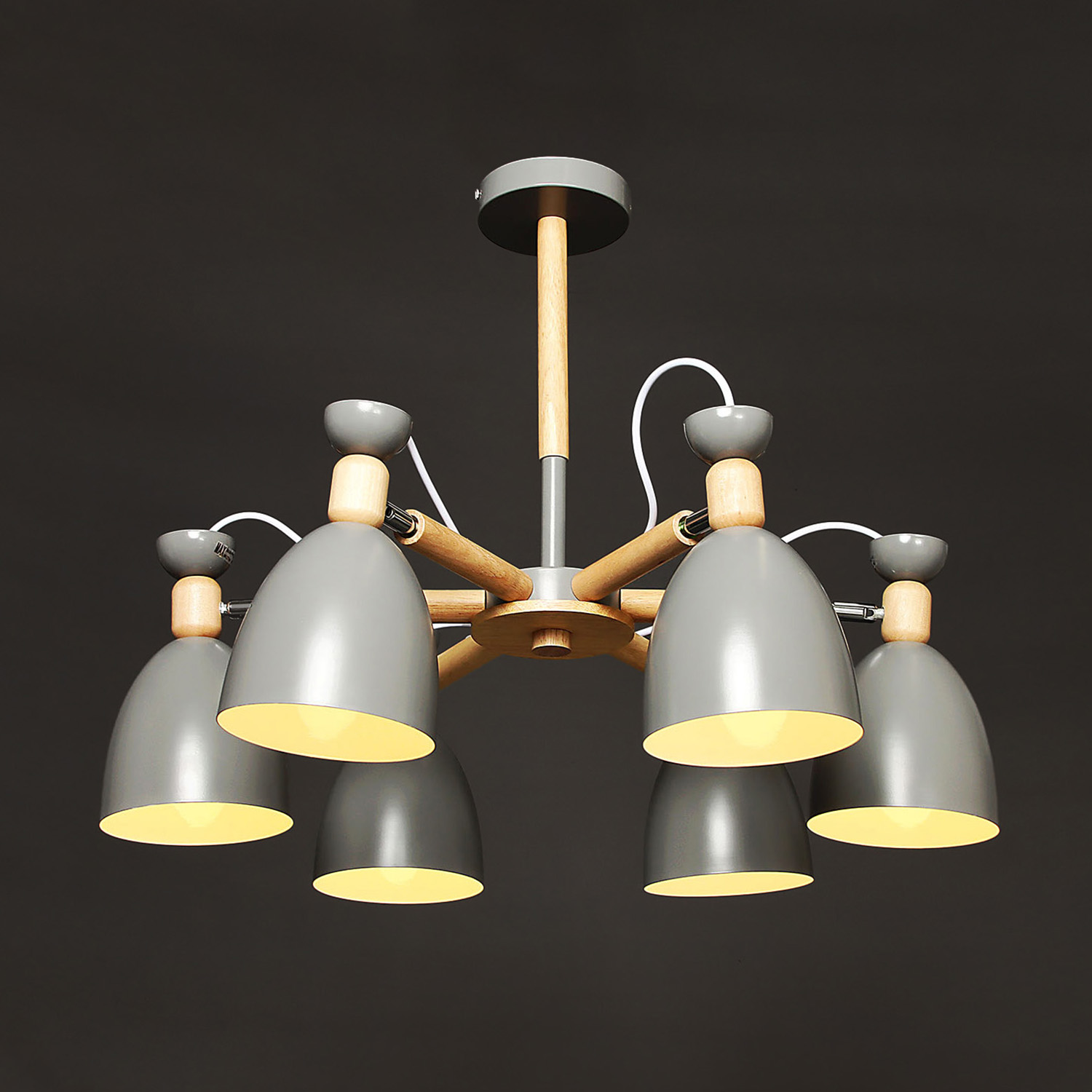 Люстра 10911/6WD+GR GR+WT Е27 6*60W S=13м2 *1