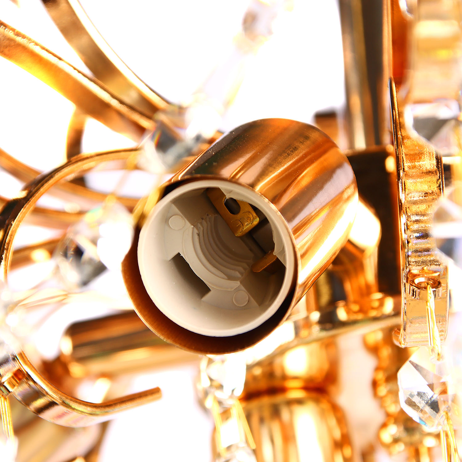 Светильник потолочный хрусталь 6018 Gold 400 мм Е14 S=16м2  VERNER LIGHTING *1