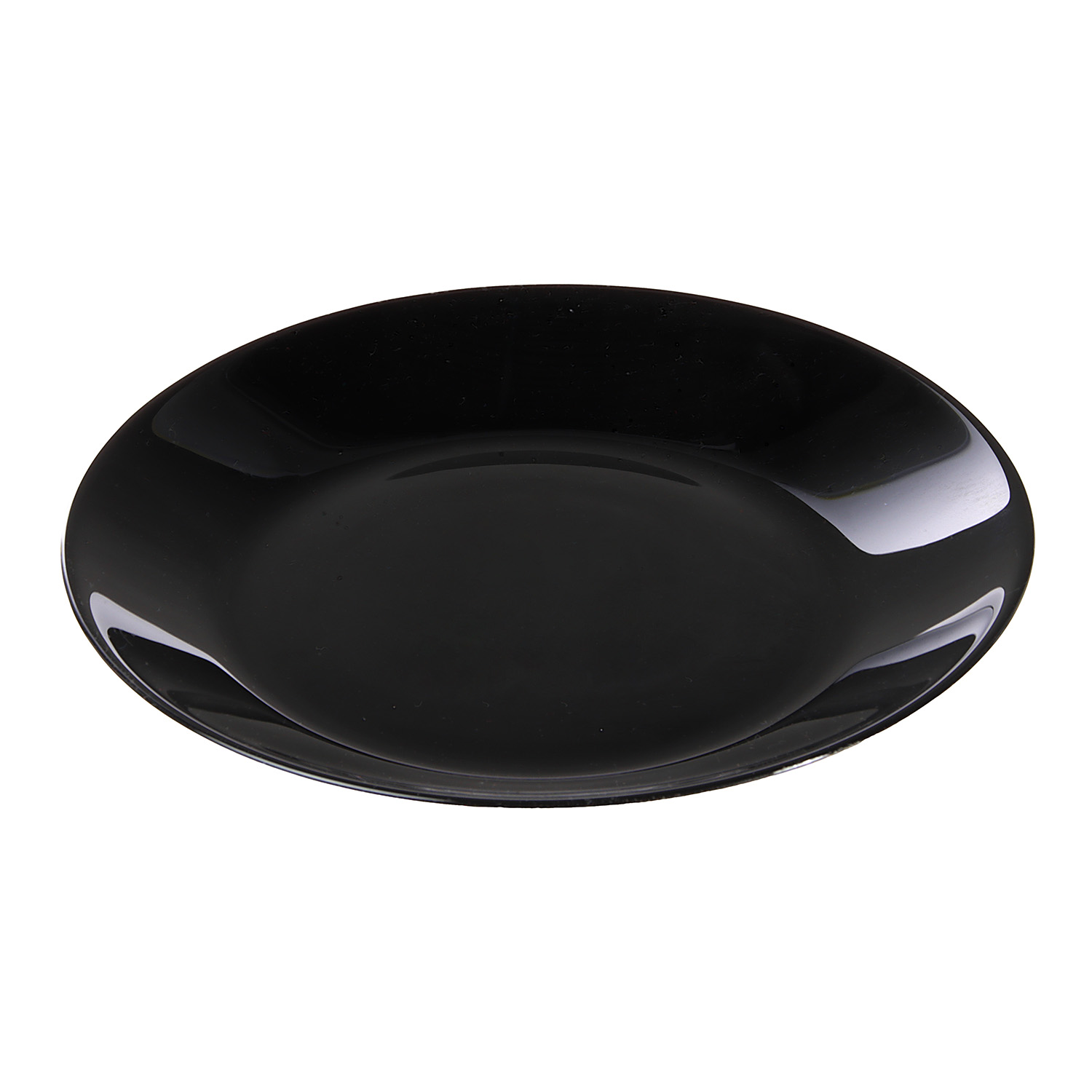 Тарелка стекло "ЛИЛИ" черный 18см десертная V0463 (Luminarc) *12