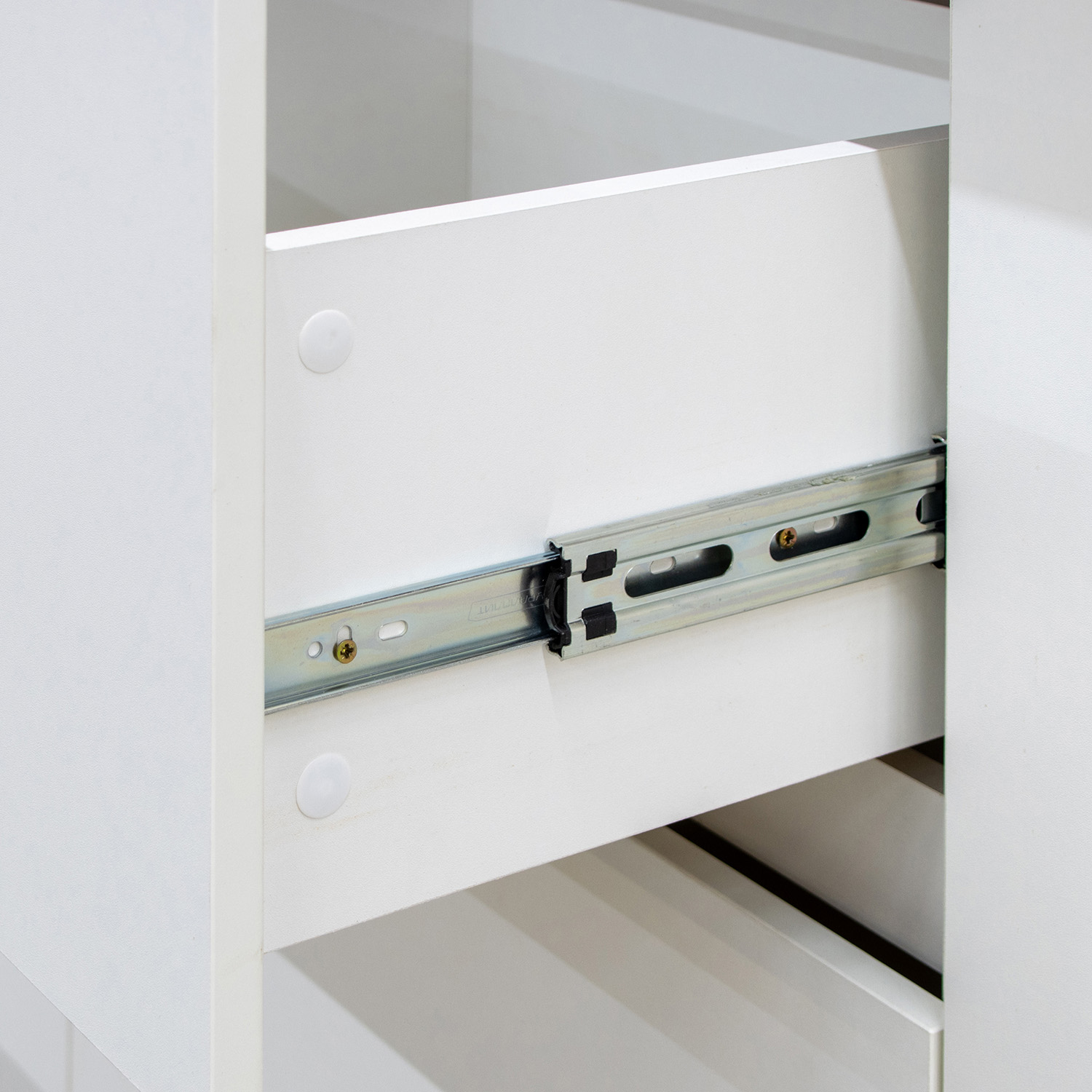 Шкаф напольный 600х850х600 мм BROZEX-WOOD Стиль, с двумя ящиками, белый