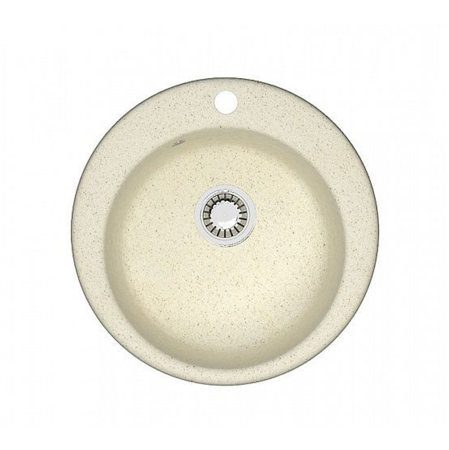 Мойка из искусственного камня круглая бежевая матовая AGATA 30Q2  (475мм)*1