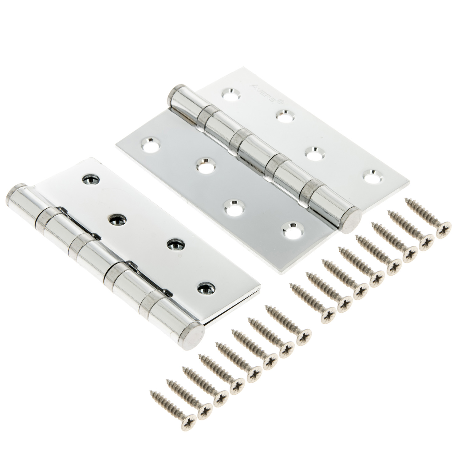 Петля универсальная 100*75*2,5мм ХРОМ CR (комплект 2шт.) AVERS *1/6/48