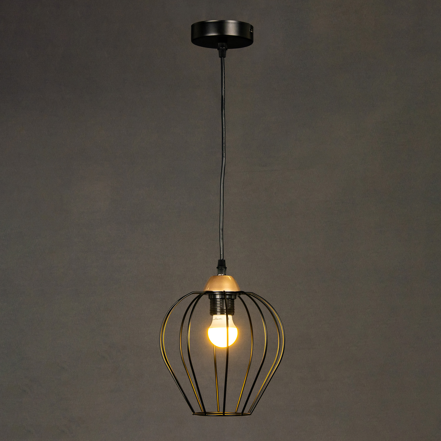 Светильник подвесной IL2001-1PA-05 BK ROSE GD 40Вт Е27 S=6м2  *1