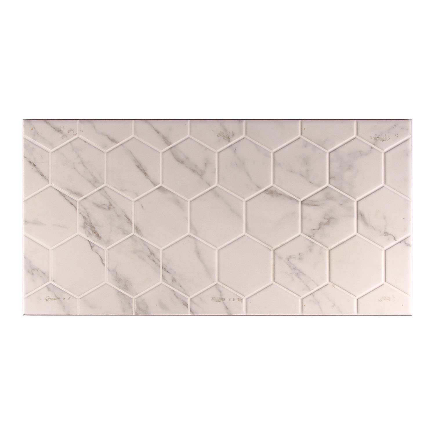 Плитка 60х30 см настенная 1.62 м² Beryoza Ceramica Marble, светло-серый, соты