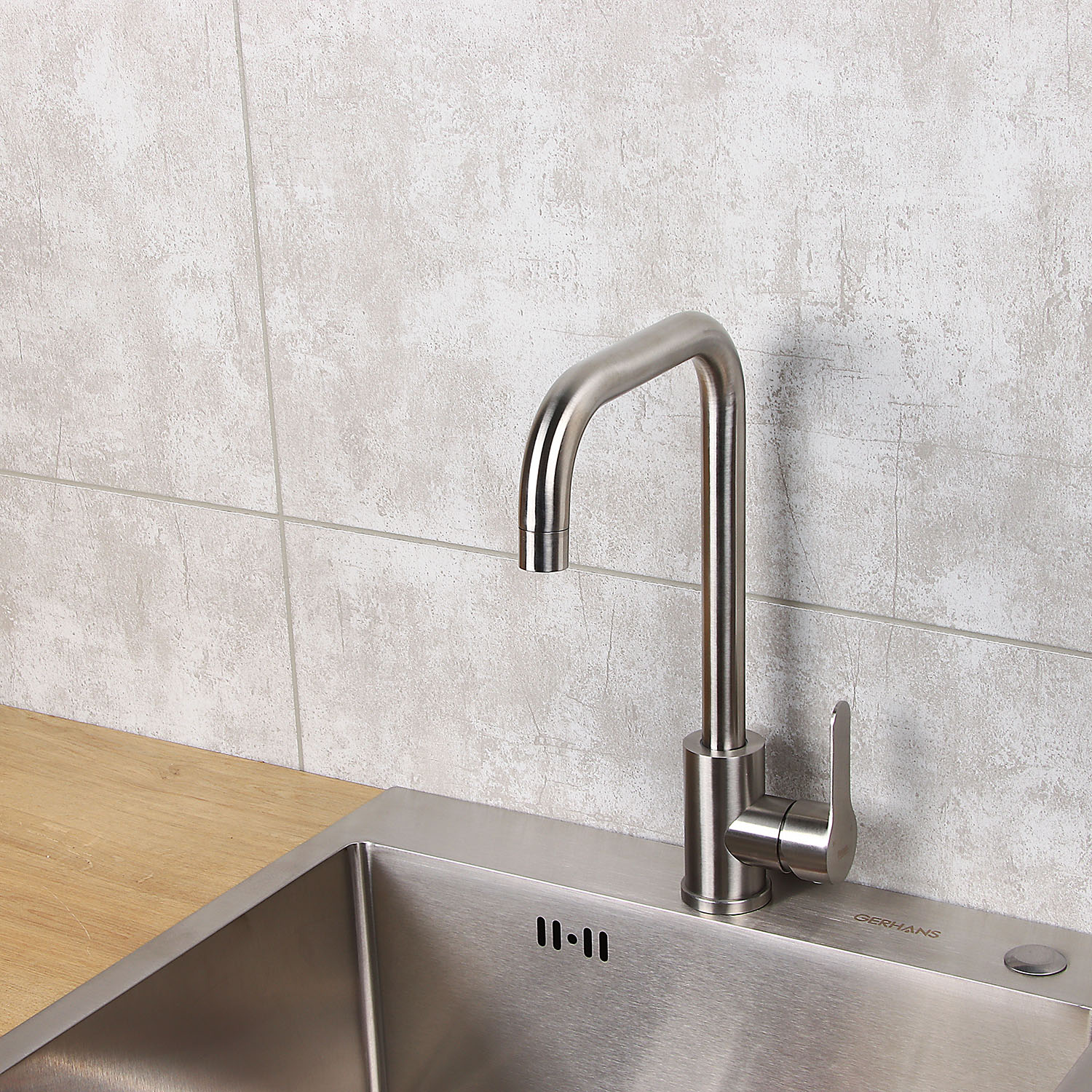 Смеситель для кухни Potato P40303S-2 высокий излив *1/10