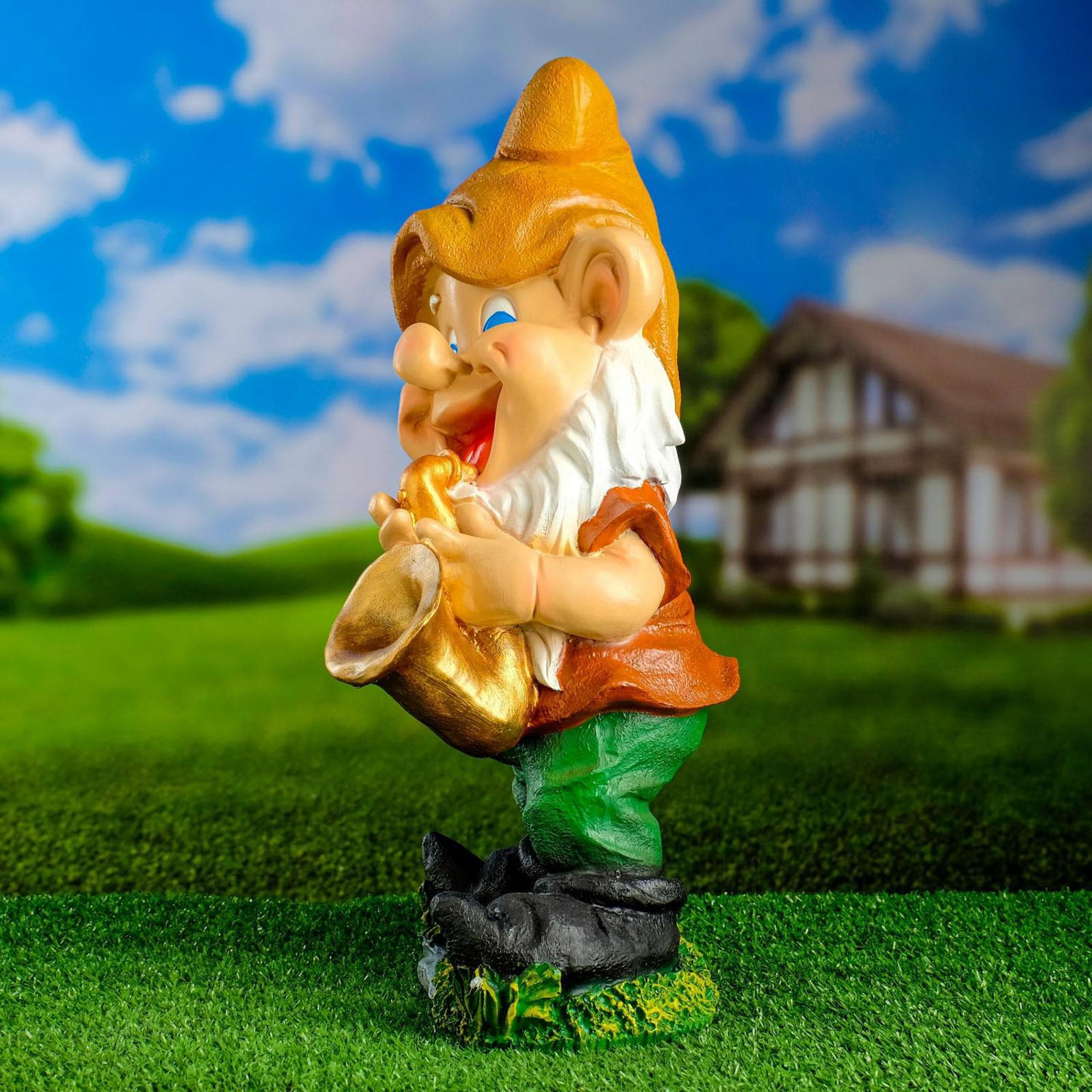 Садовая фигура "Гном с саксафоном" 22х42см 7025693