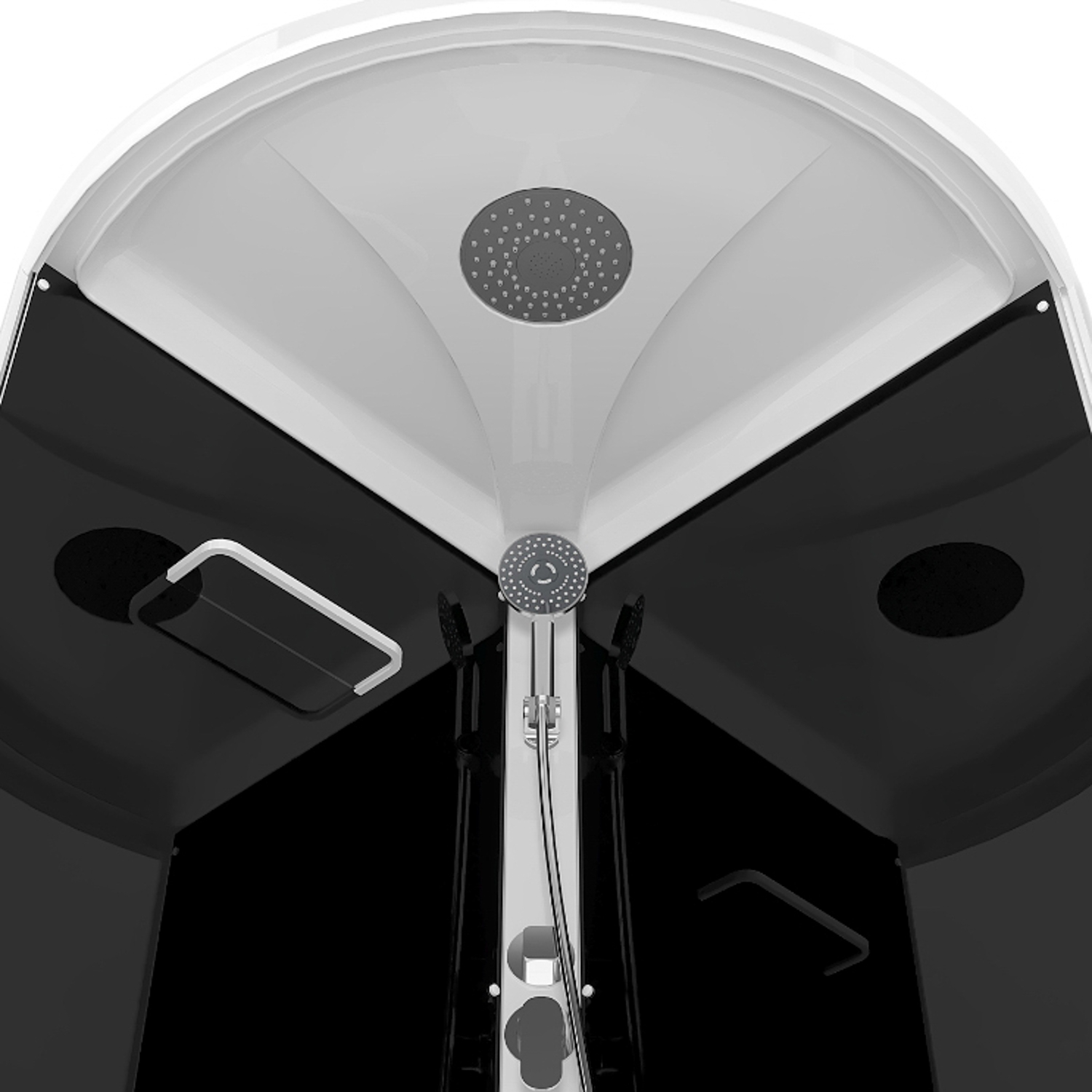 Кабина душевая 90*90*218 Simple 99 поддон низкий стек.матовое,б/эл,ст.белые DOMANI-Spa3уп