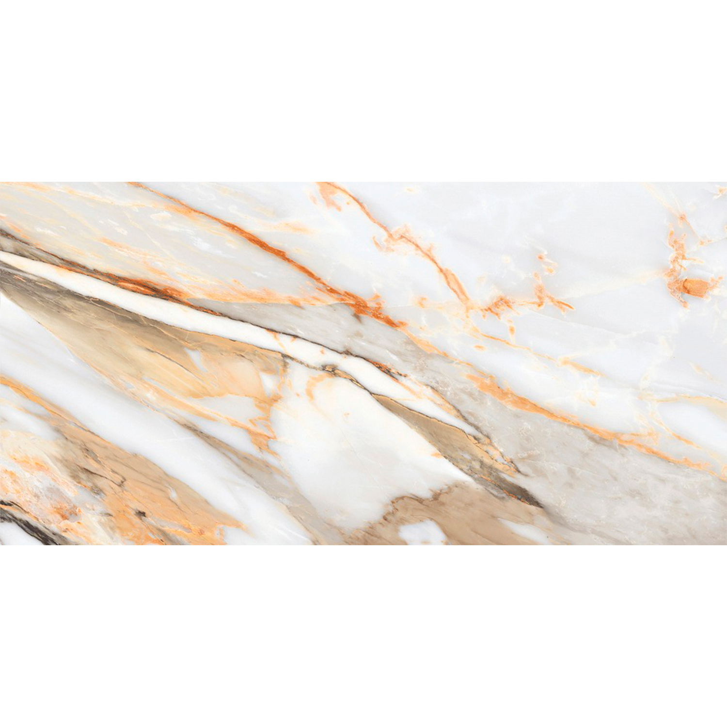 Керамогранит 1.44 м² Global Tile Borghini GT120605403PR, 1200x600x9 мм, полированный, белый