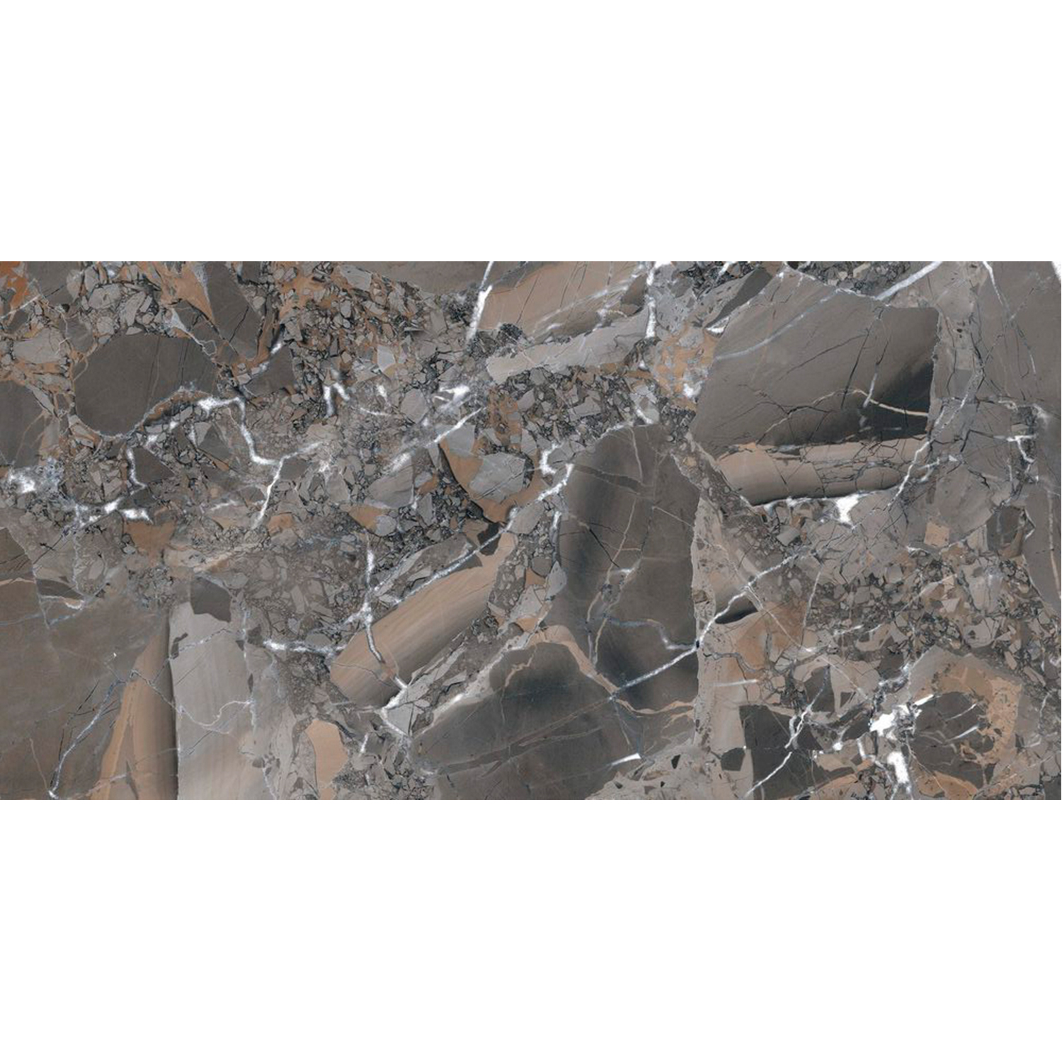 Керамогранит 1.44 м² Global Tile Opera GT120606813MCR, 1200х600х8.5 мм, серо-бежевый