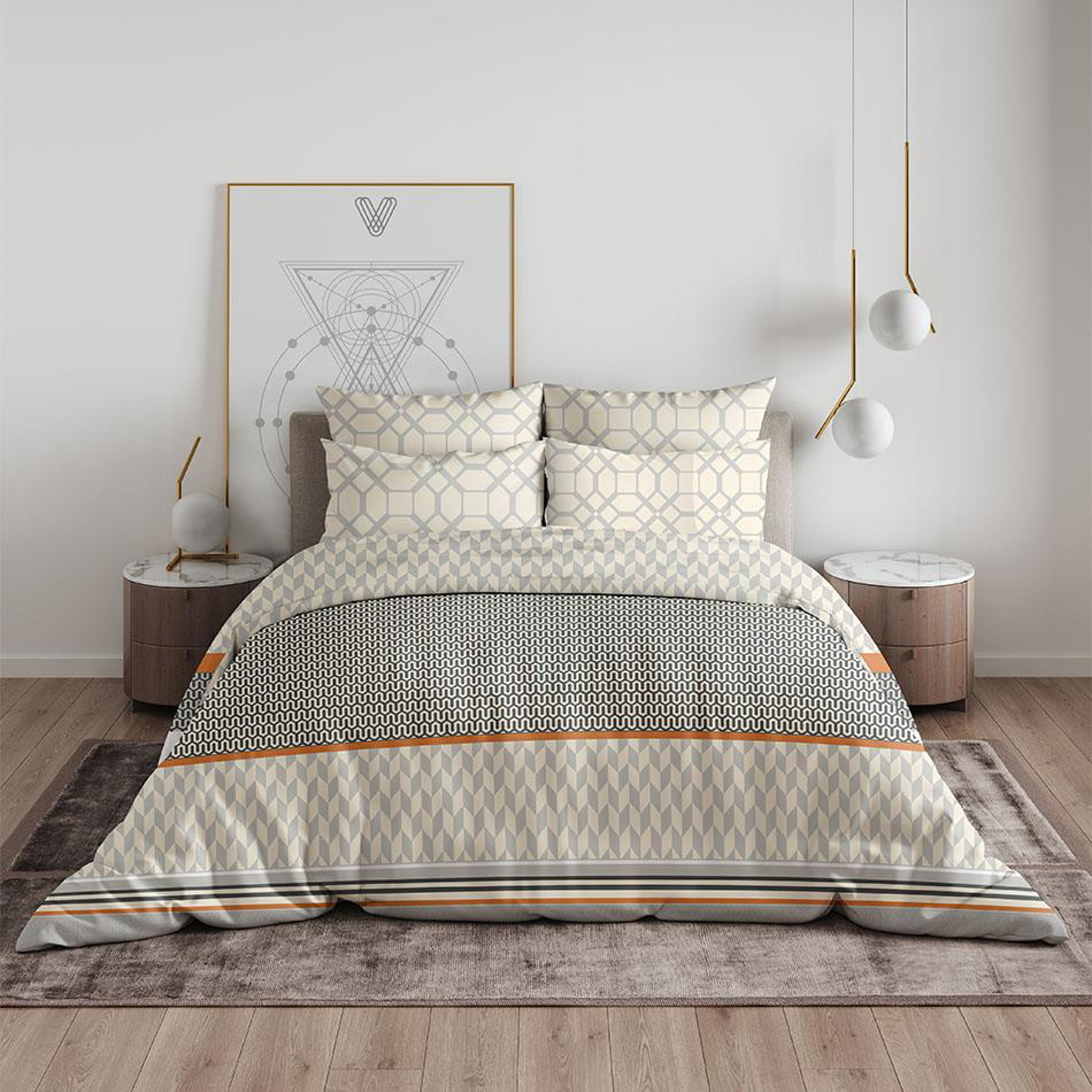 Постельное белье евро бязь Василиса 9292/1 Мега страйк НЕКСТ нав70*70,пр200*220 *1/5