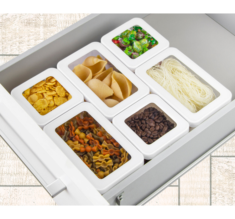 Банка для продуктов пластм. "Степ" 3,2л 160х100x280мм М1299 ("М-Пластика") *1/12