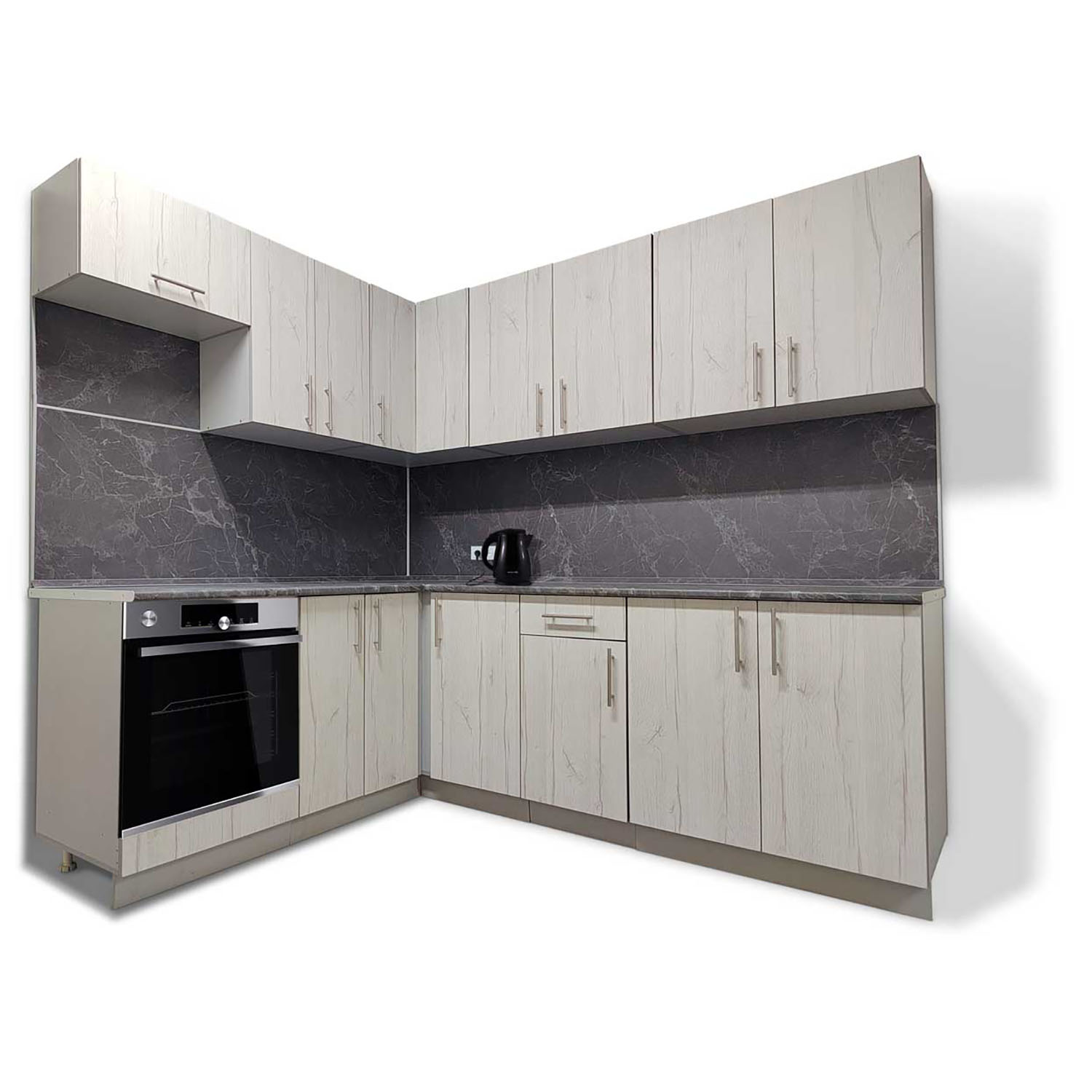 Шкаф напольный 400х850х600 мм BROZEX-WOOD Camellia, с дверцей, с ящиком, серый / юта