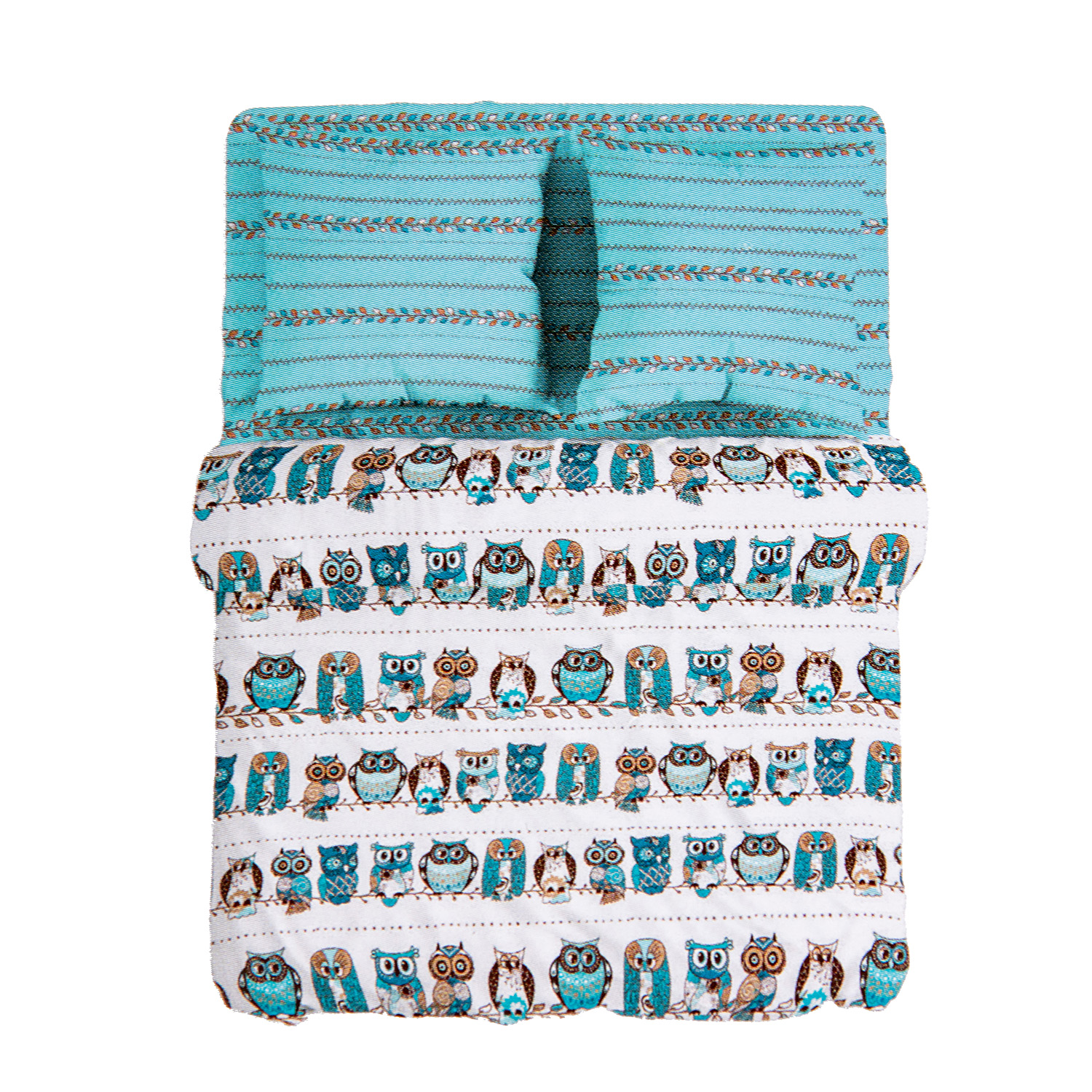 Постельное белье 1,5сп бязь Василиса 7184/1 Совушки нав70*70,пр150*214 *1/6