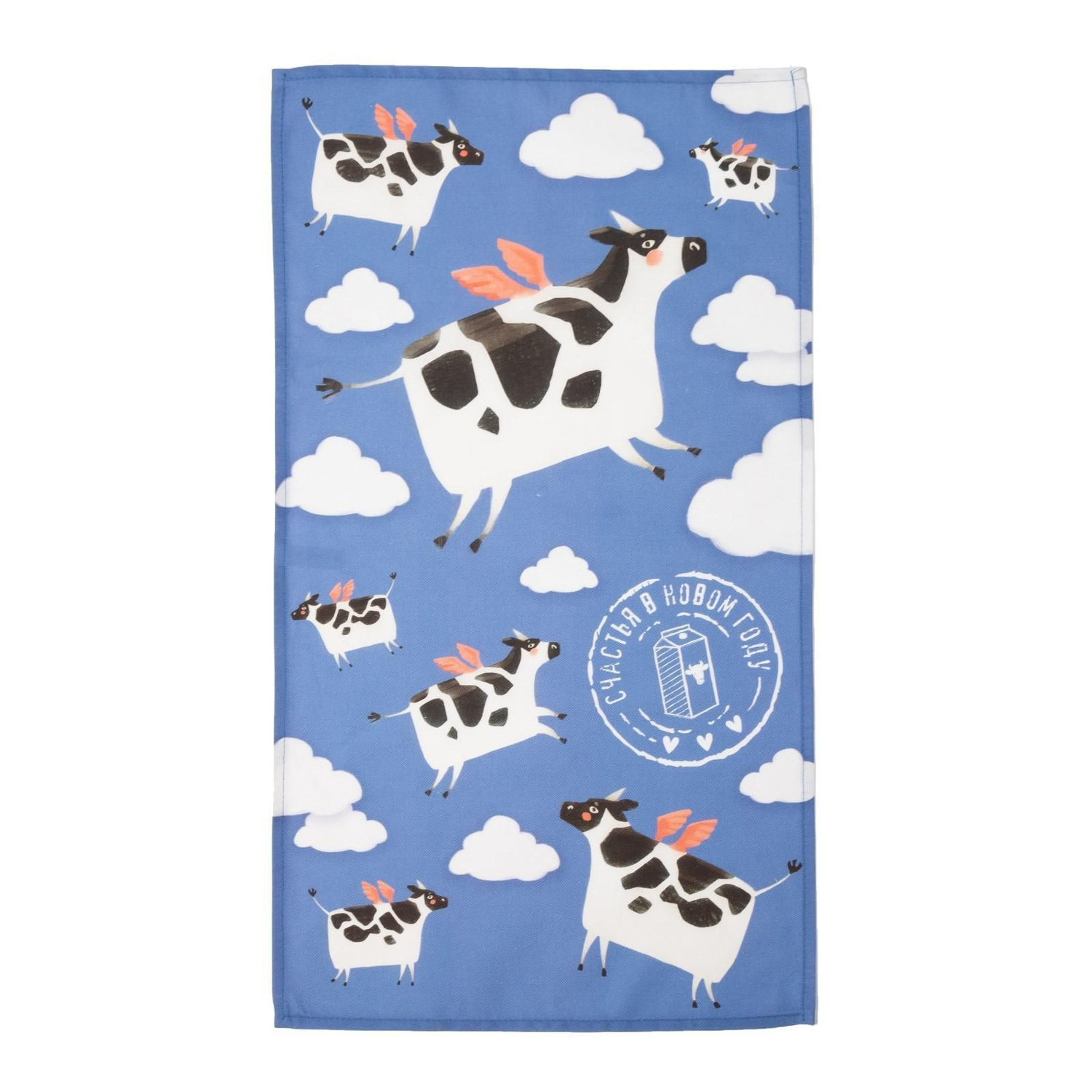 яяяНабор в мешочке "Летающие коровки" полотенце 40х73см, формочки для запекания 3 шт 5081038